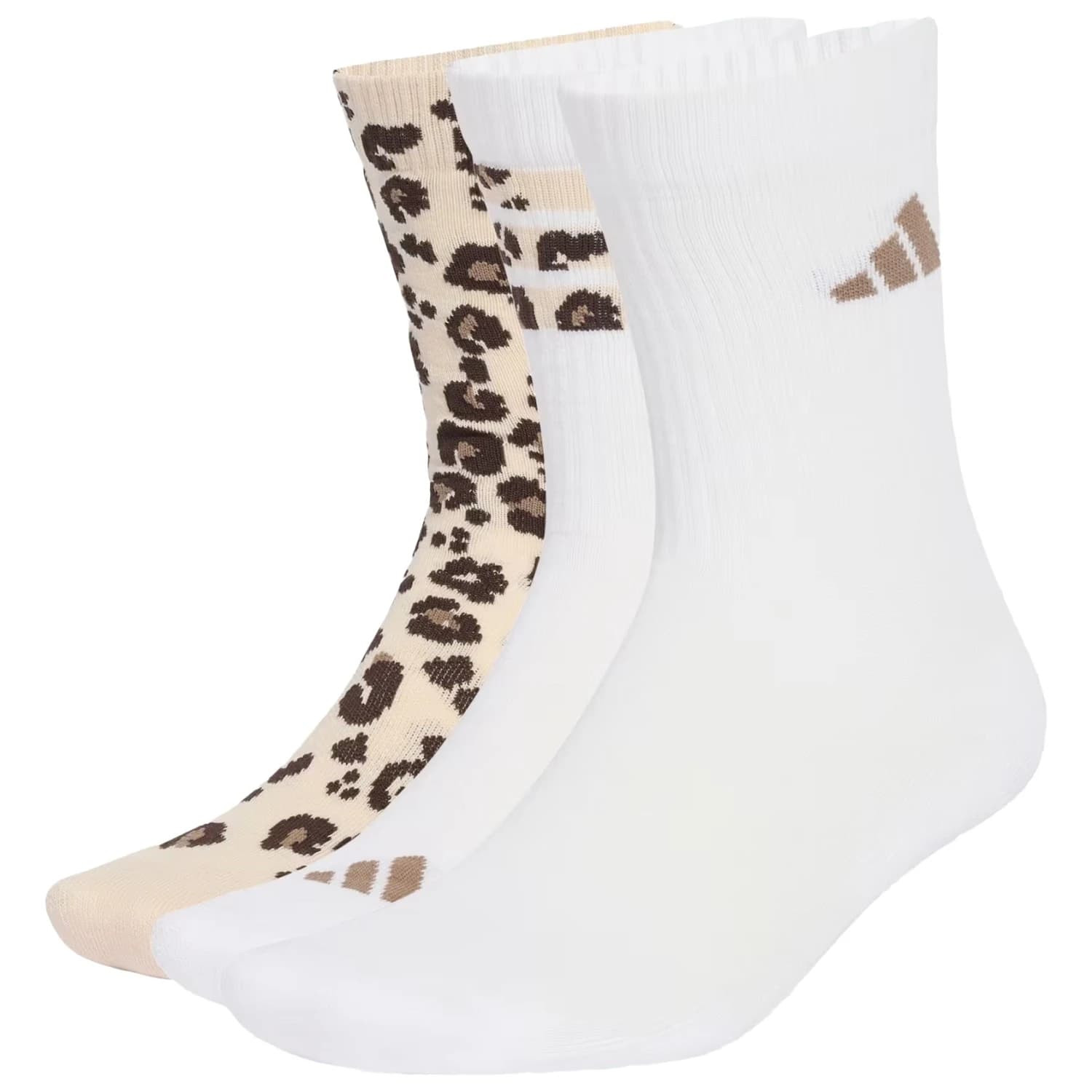 Спортни чорапи adidas Leo Graphic Socks 3-Pack Sports socks - Crystal Linen / Khaki Six / Dark Brown