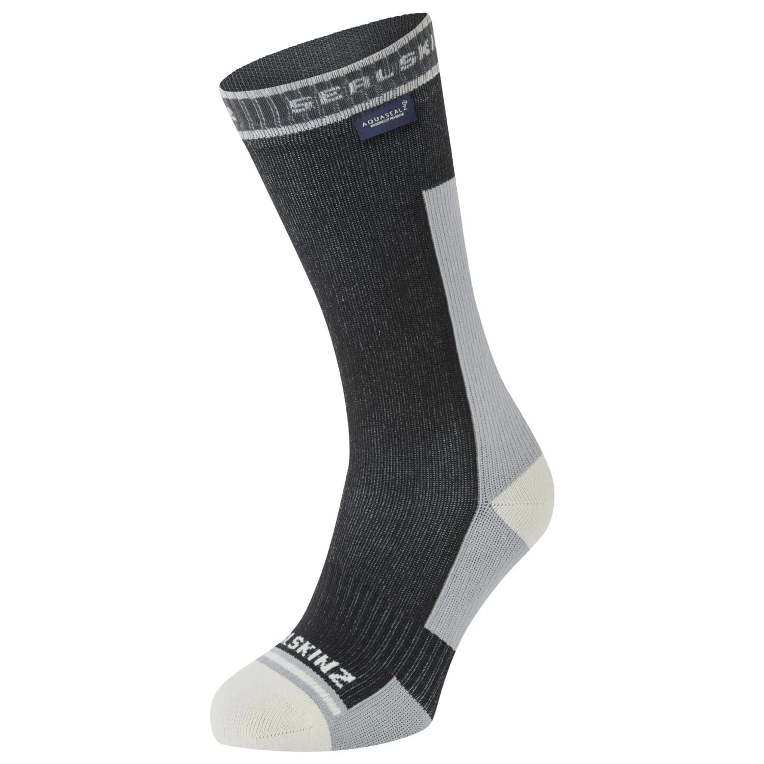 Чорапи за бягане Sealskinz Holverstone Mid Length Running socks - Black
