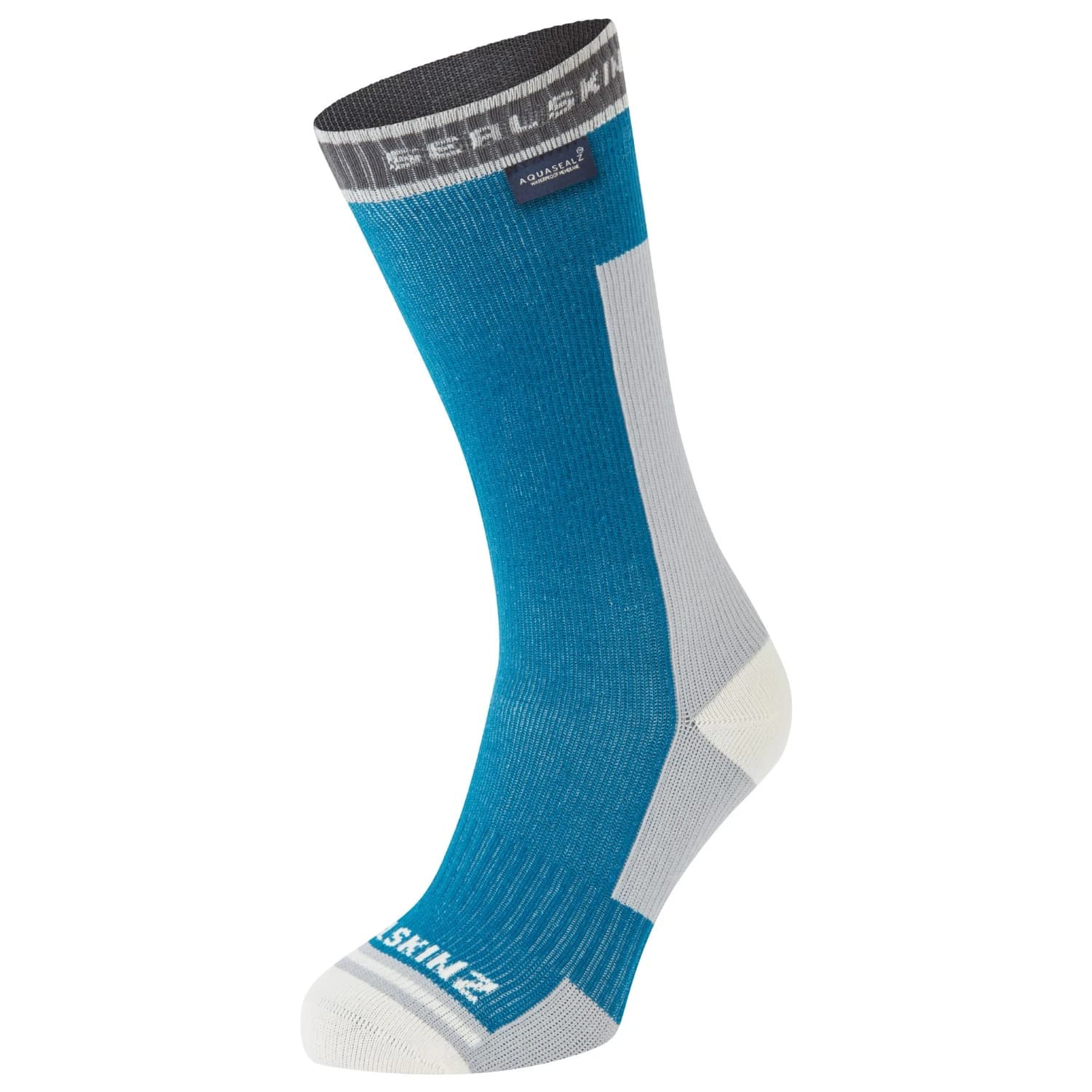 Чорапи за бягане Sealskinz Holverstone Mid Length Running socks - Blue