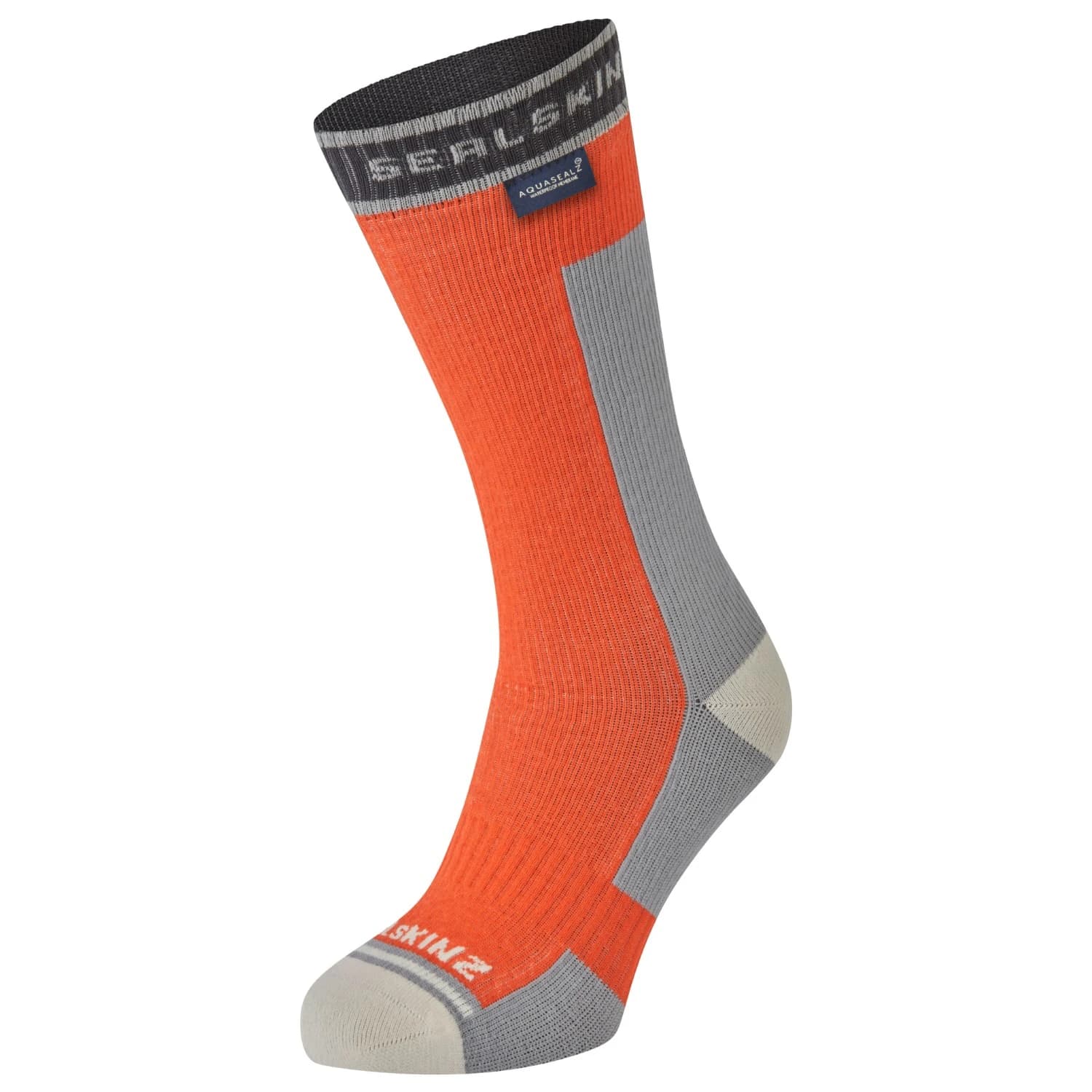 Чорапи за бягане Sealskinz Holverstone Mid Length Running socks - Orange