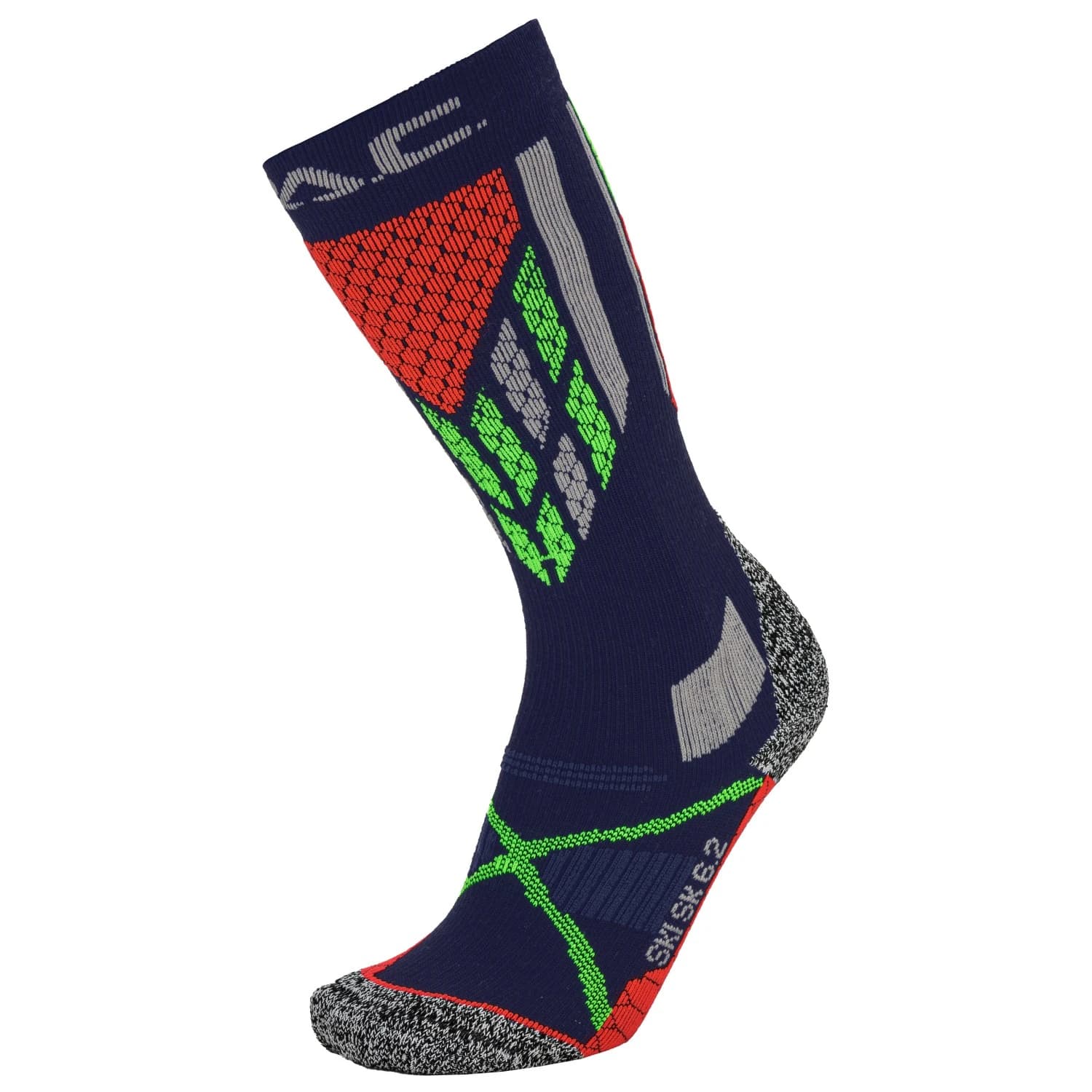 Детски ски чорапи P.A.C. Kid's SK 6.2 Merino Technical Pro Ski socks - Navy / Red / Green