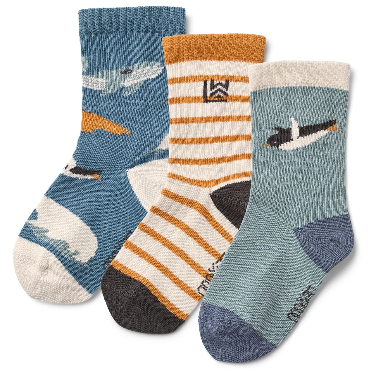 Детски спортни чорапи LIEWOOD Kid's Silas Socks 3-Pack Sports socks - Arctic Sea / Ocean View