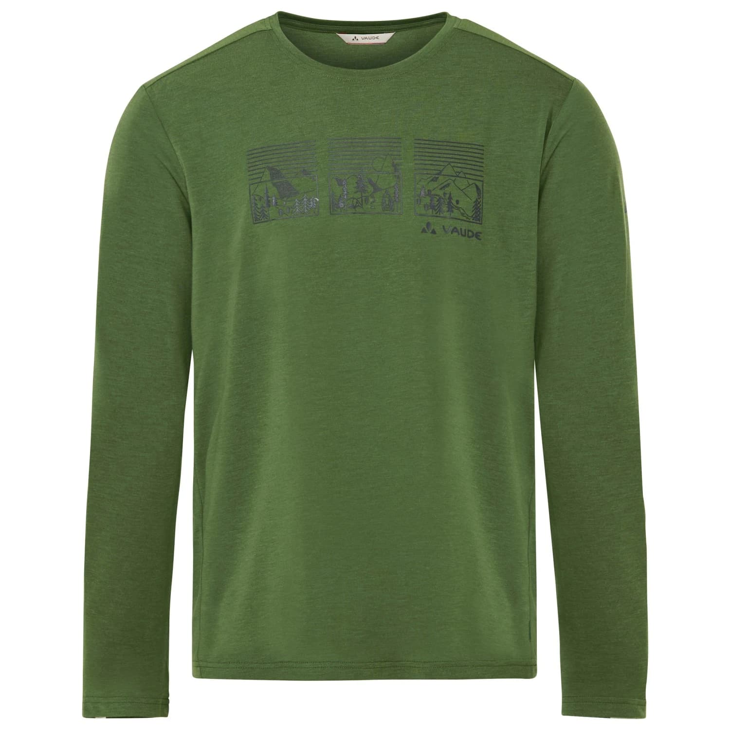 Мъжка блуза с дълъг ръкав Vaude Rosemoor L/S T-Shirt III Longsleeve - Thyme