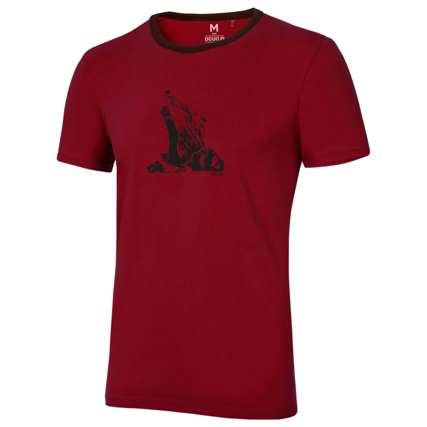 Мъжка тениска Ocun Classic T Organic Airwolf T-shirt - Wine Syrah