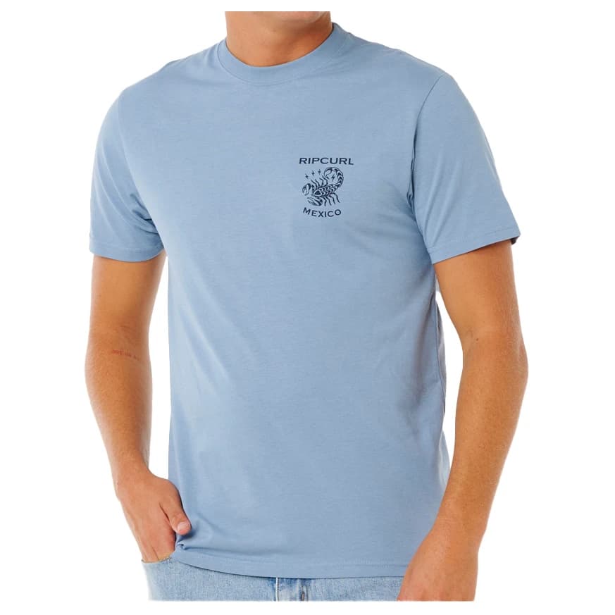 Мъжка тениска Rip Curl Desti Animals Tee T-shirt - Faded Denim