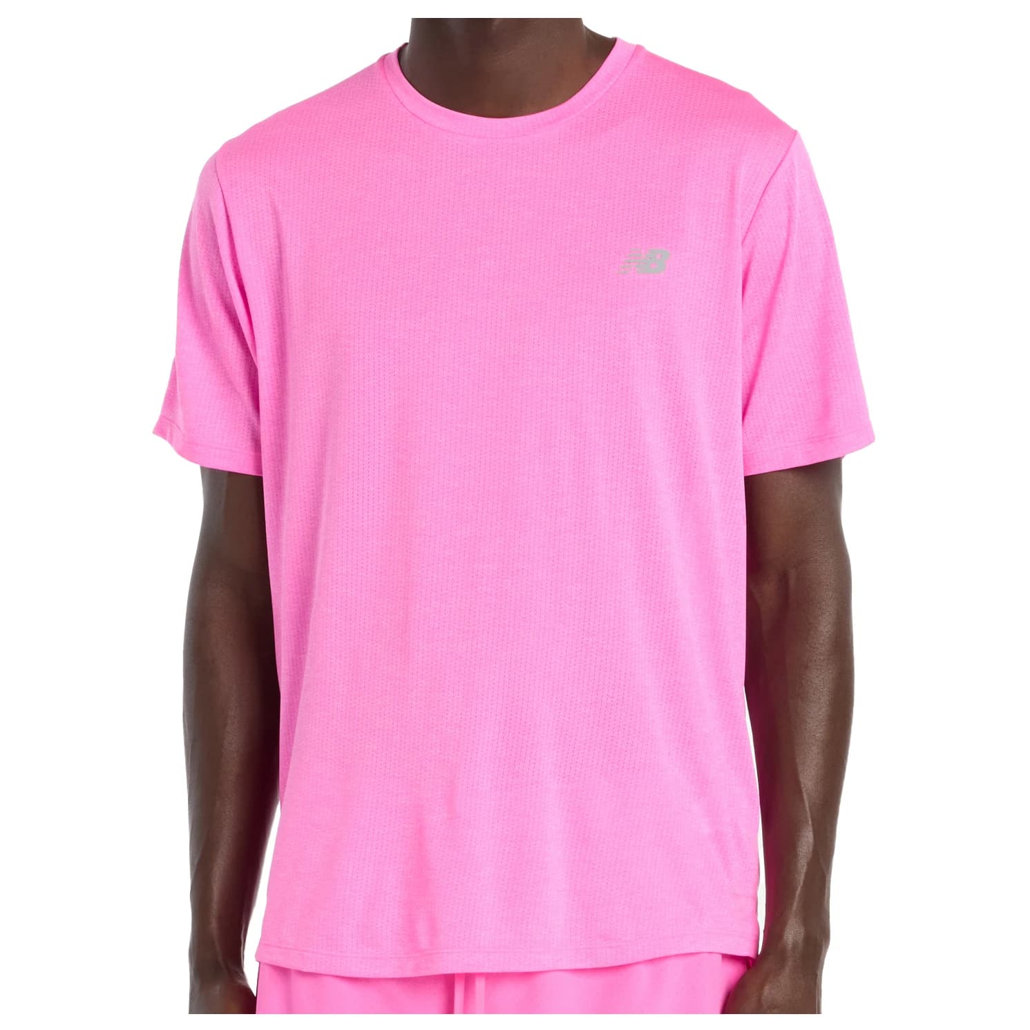 Мъжка тениска New Balance Athletics Run S/S Running shirt - Pink Heat Heather