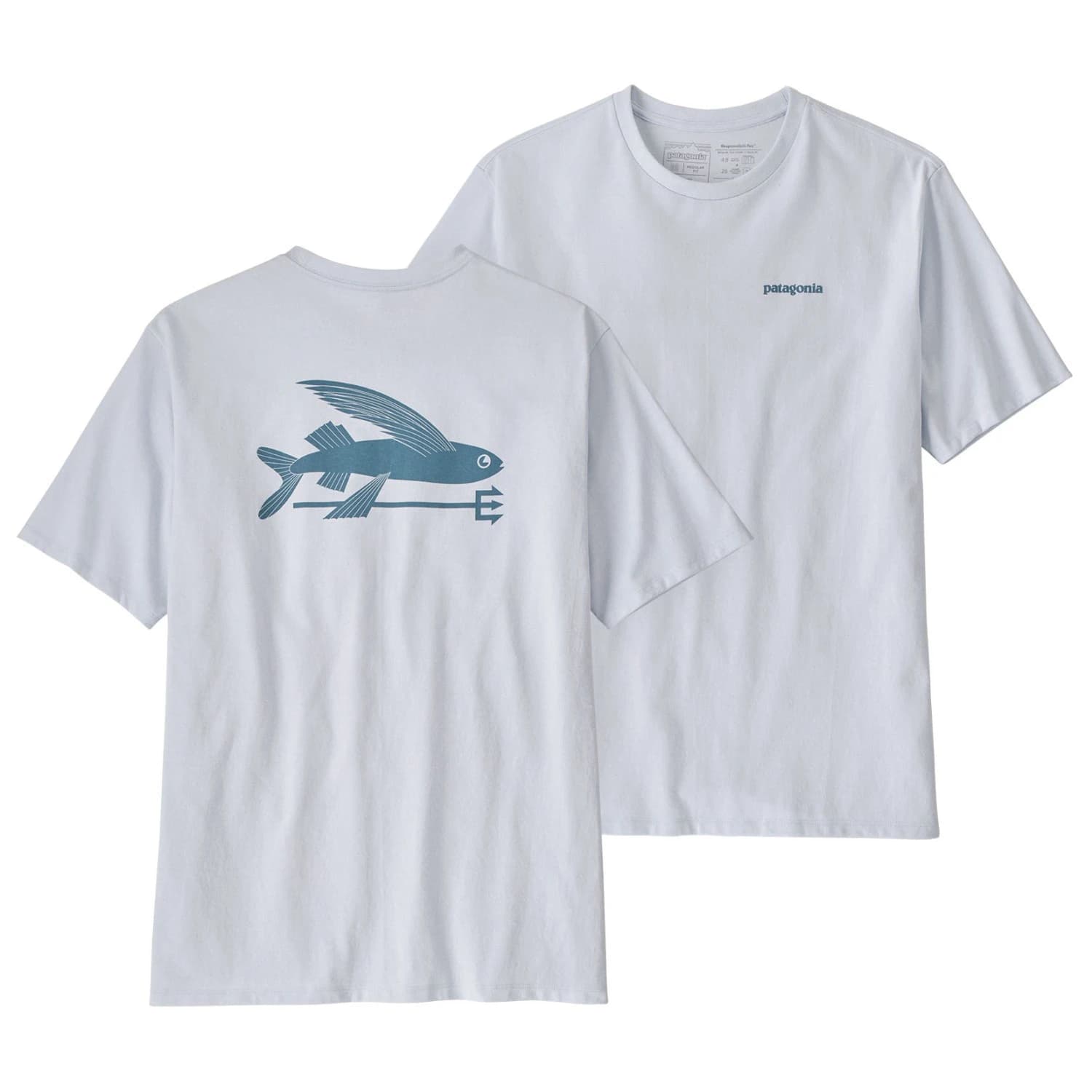 Мъжка тениска Patagonia Flying Fish Responsibili-Tee T-shirt - White