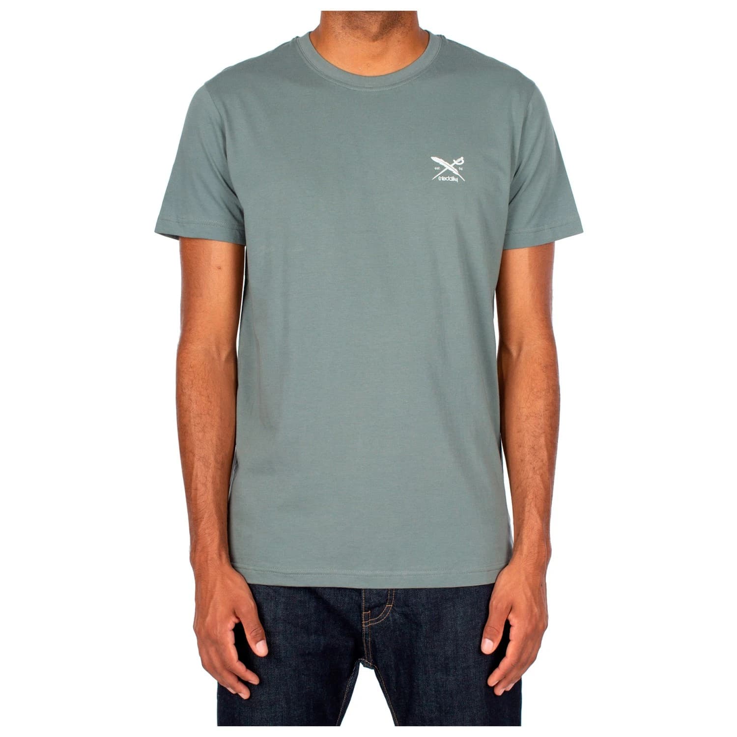 Мъжка тениска Iriedaily Chestflag Tee T-shirt - Steel Grey