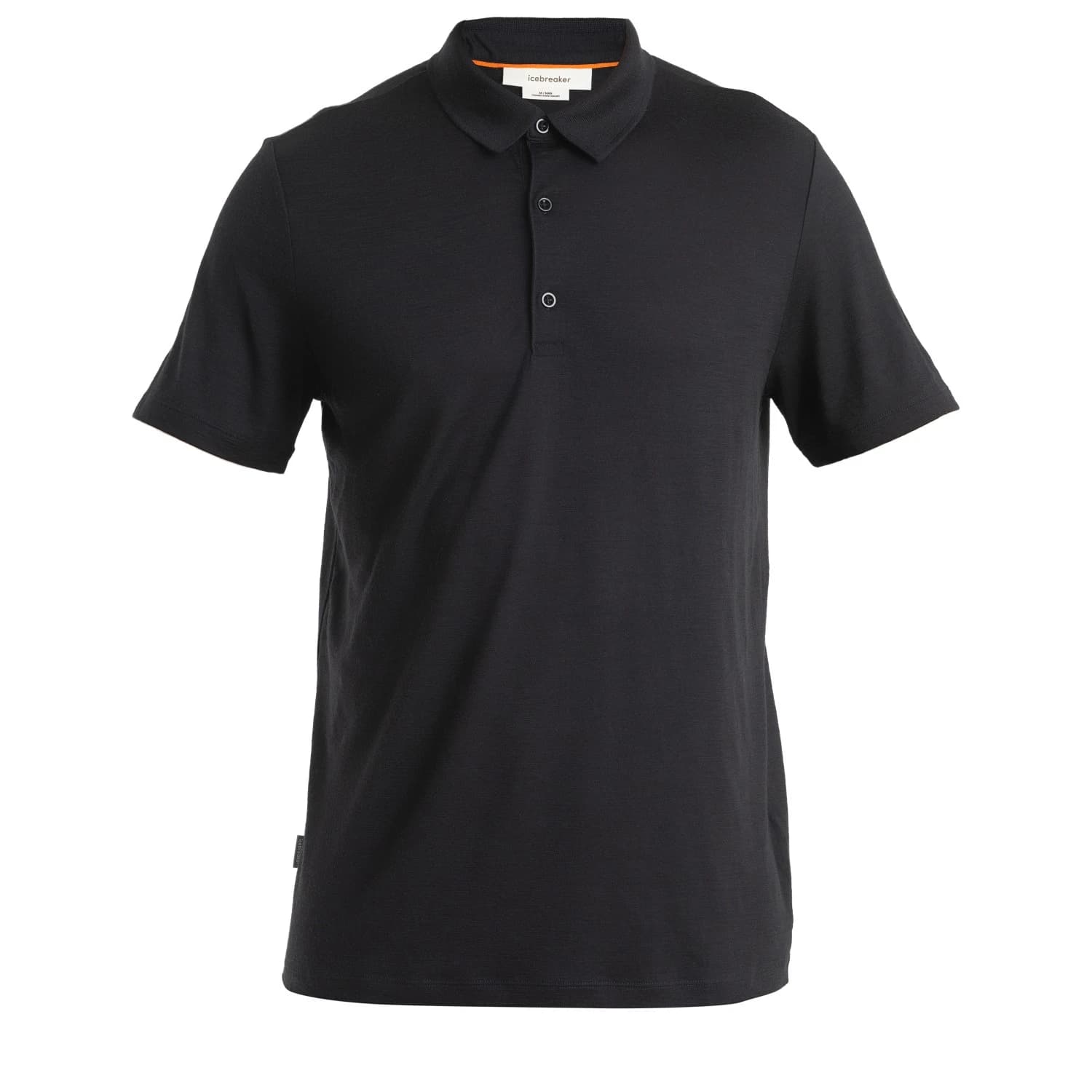 Мъжка мериносова блуза Icebreaker Merino 150 Tech Lite III S/S Polo Merino shirt - Black