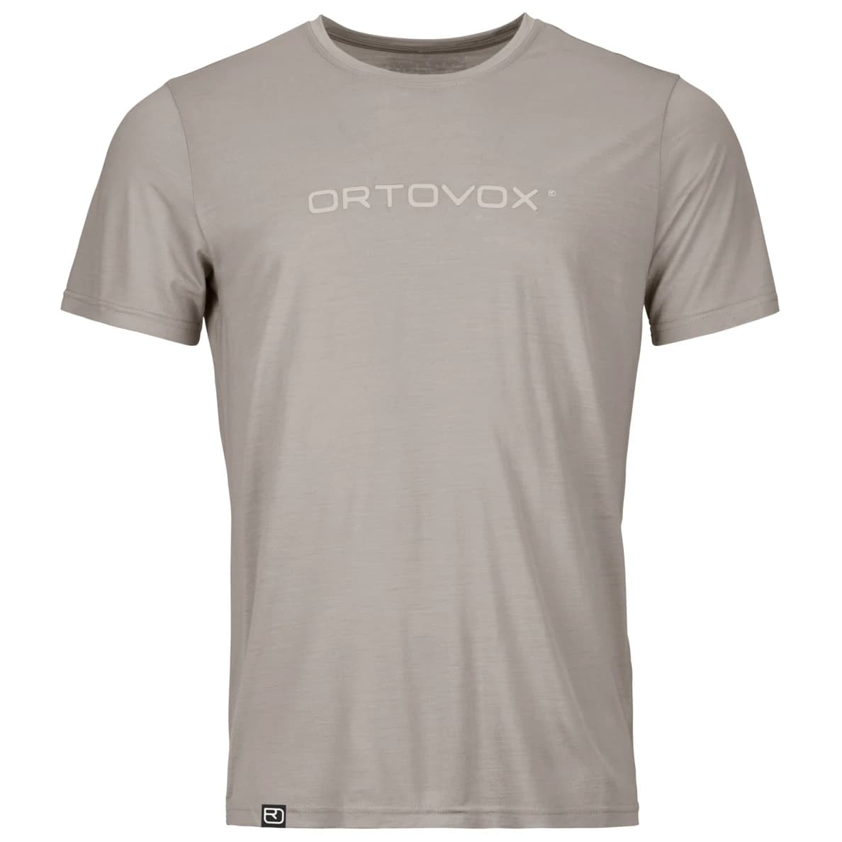 Мъжка мериносова блуза Ortovox 150 Cool Brand T-Shirt Merino shirt - Dark Linen