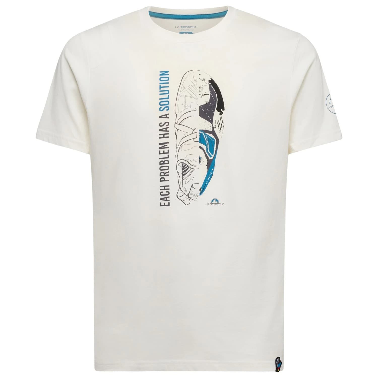 Мъжка тениска La Sportiva Solution T-shirt - Chalk / Lake