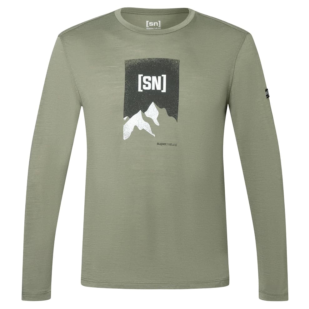 Блуза с дълъг ръкав super.natural 2 Pitch L/S Longsleeve - Tea Leaf / Various
