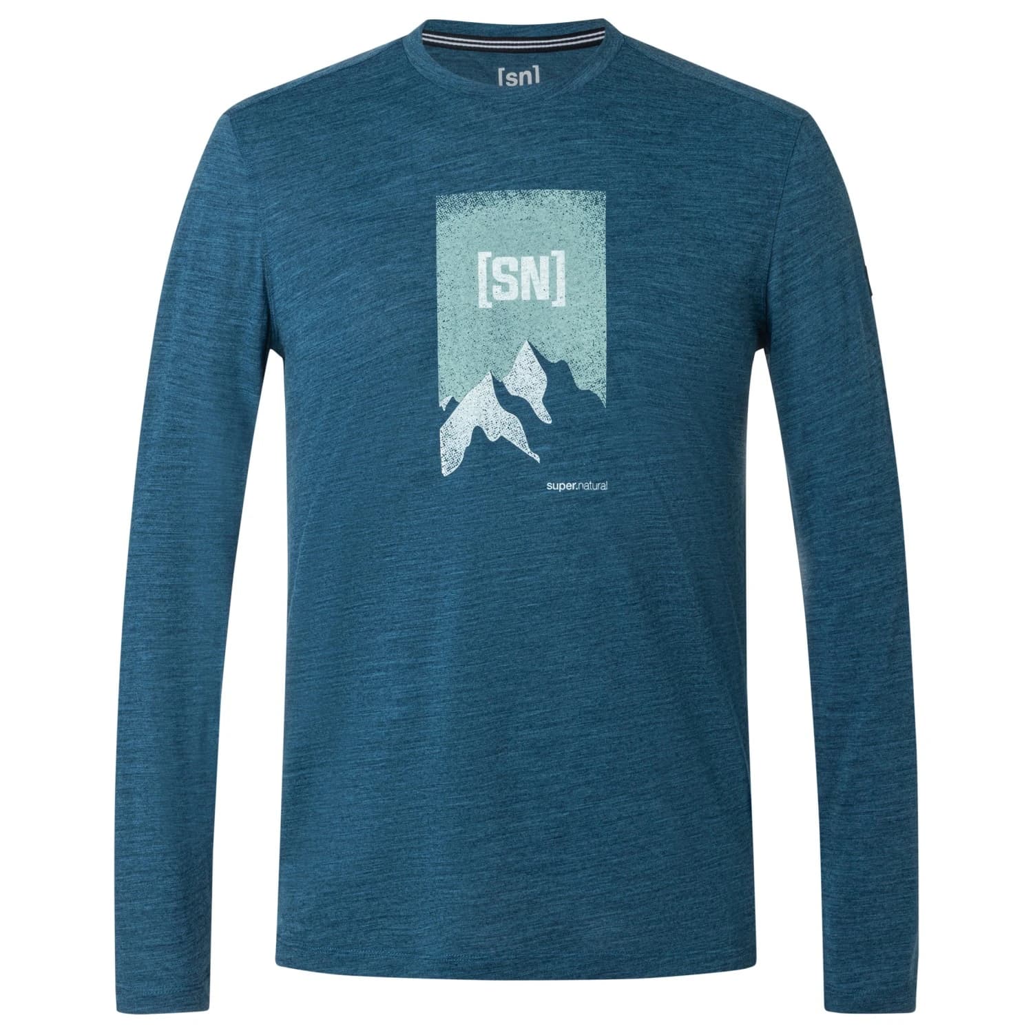 Блуза с дълъг ръкав super.natural 2 Pitch L/S Longsleeve - Deep Sea Melange / Various