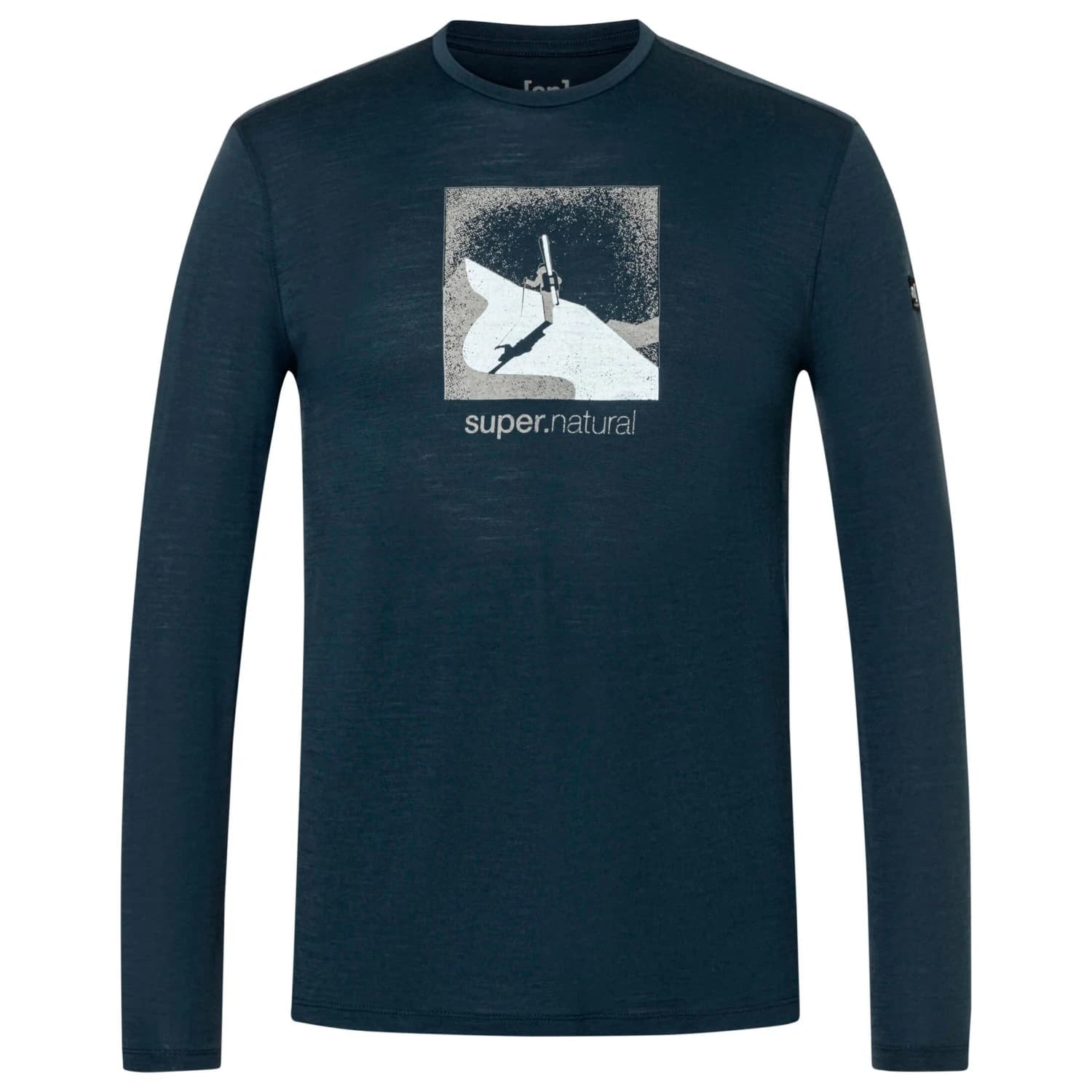 Мъжка блуза с дълъг ръкав super.natural Almost Done L/S Longsleeve - Blueberry / Vintage Khaki / Fresh White