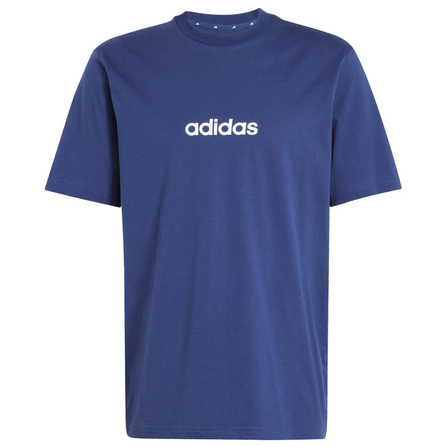 Мъжка тениска Adidas Linear Single Jersey Tee T-shirt - Dark Blue / White