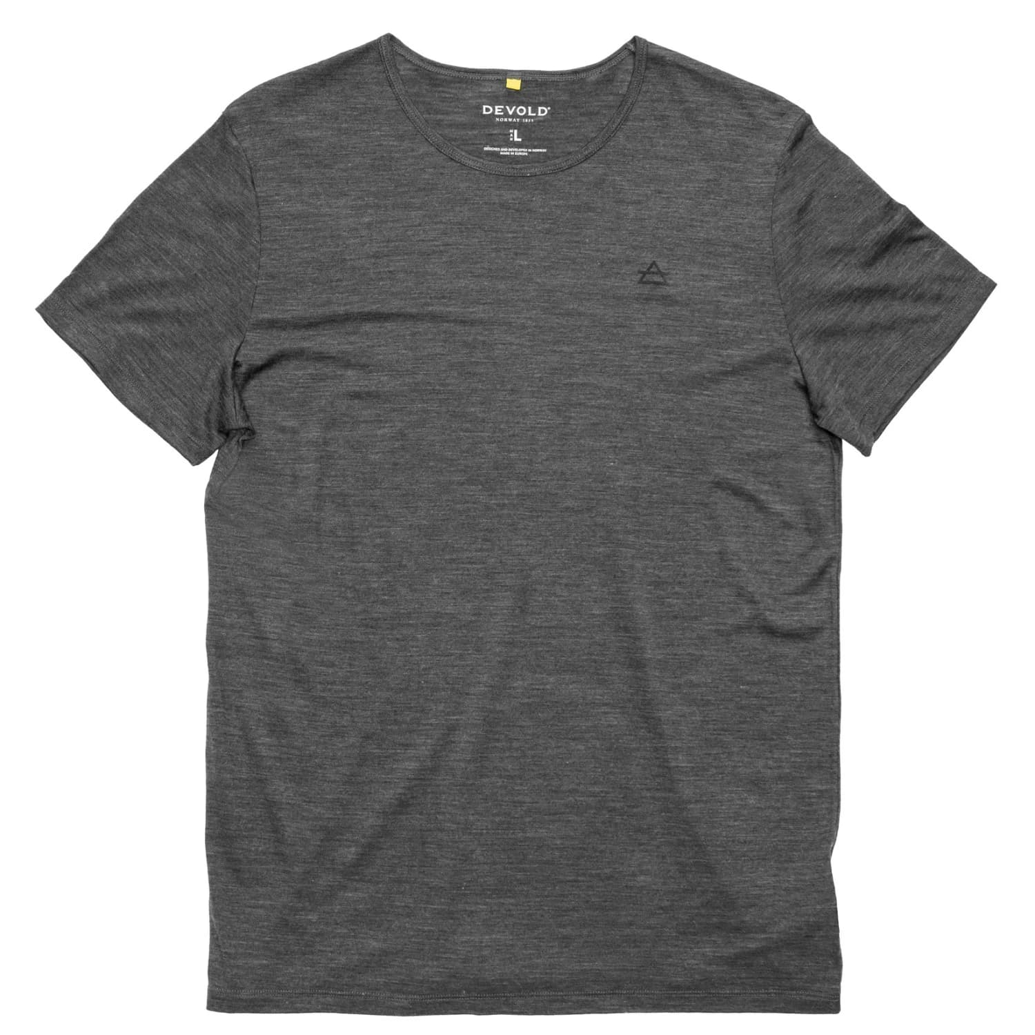 Мъжка мериносова блуза Devold Active Tee Merino shirt - Anthracite