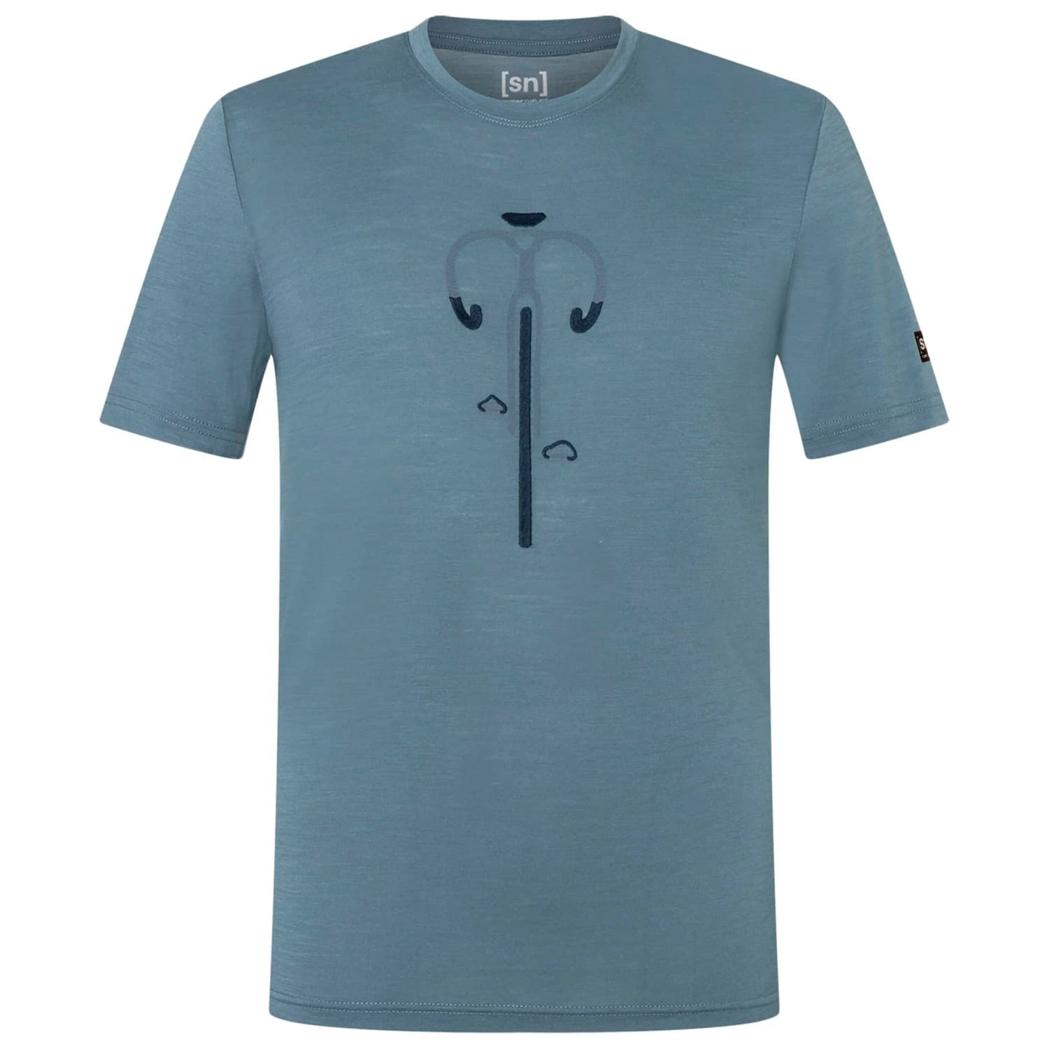 Мъжка мериносова блуза super.natural Vintage Bike Tee Merino shirt - Stormy Weather / Foggy Blue / Blueberry