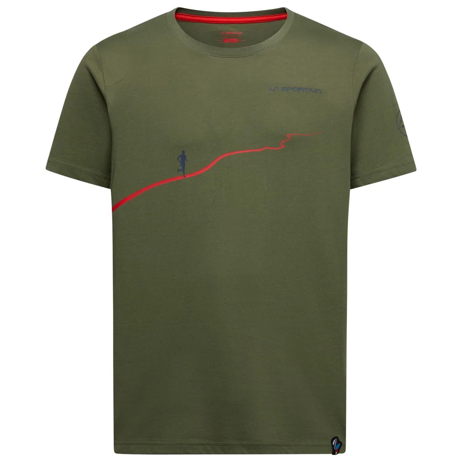 Мъжка тениска La sportiva Trail T-Shirt - Cypress / Mountain Red