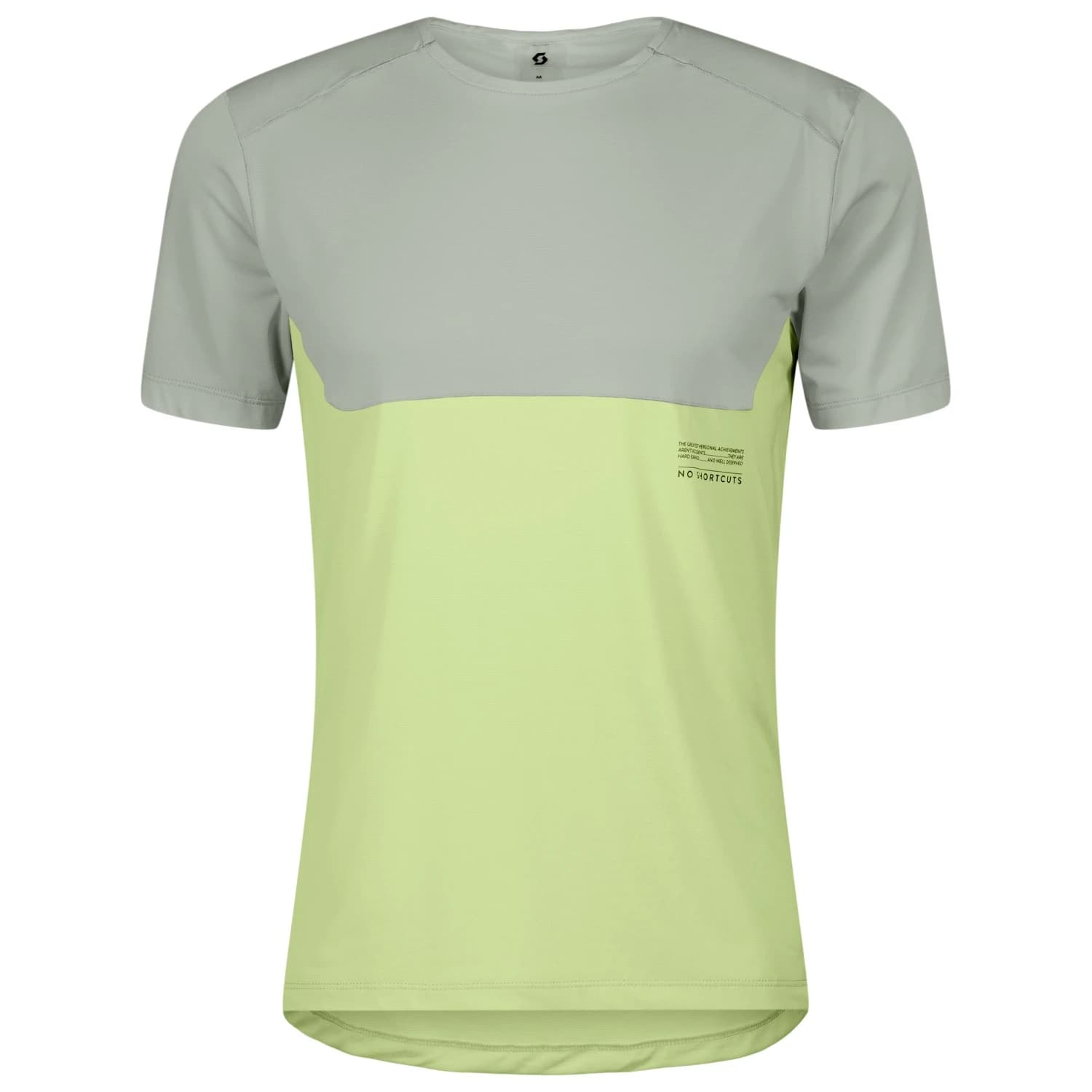 Мъжка тениска Scott Tee Endurance Tech S/S Running shirt - Spray Grey / Acid Yellow