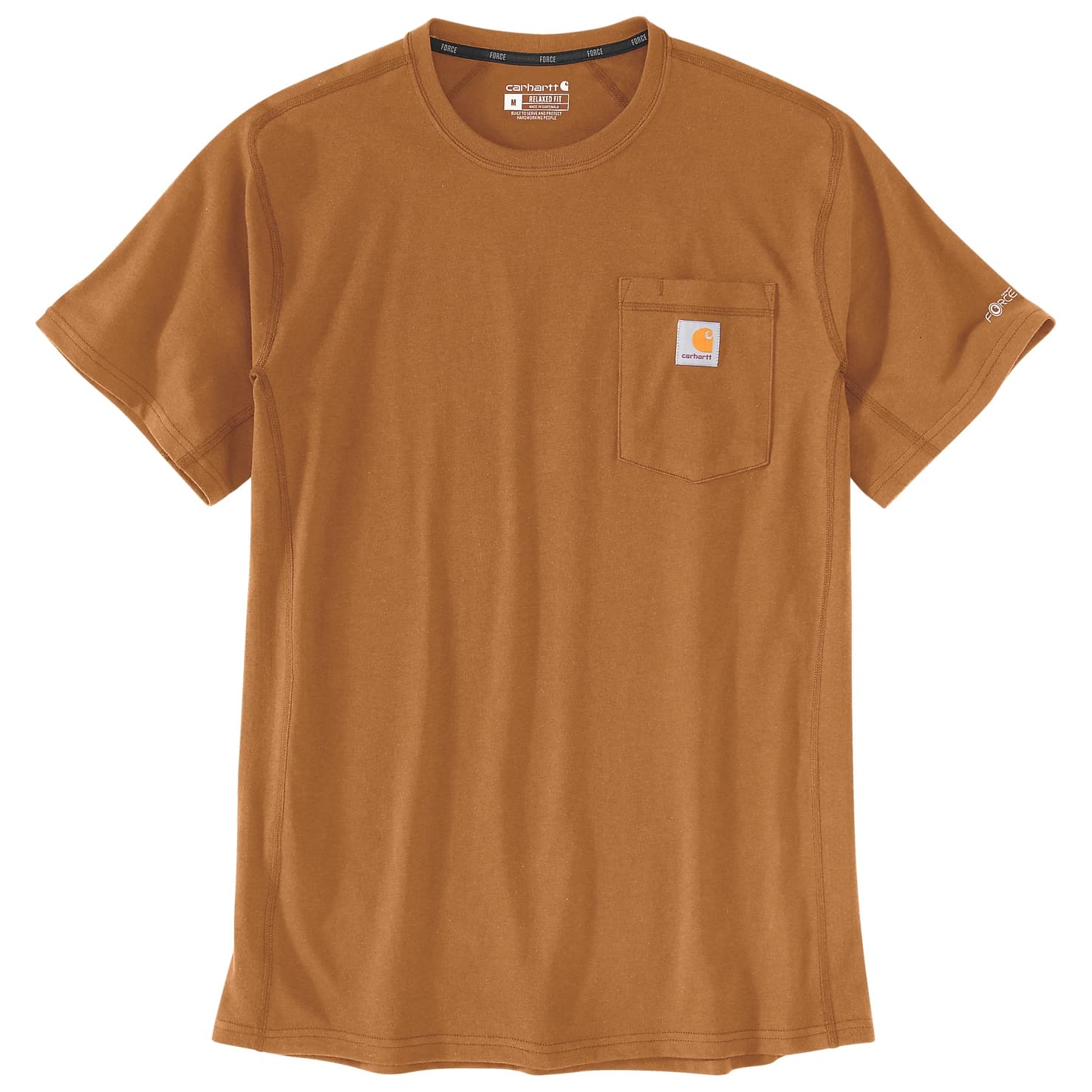 Мъжка тениска Carhartt Force Pocket S/S T-Shirt - Carhartt Brown
