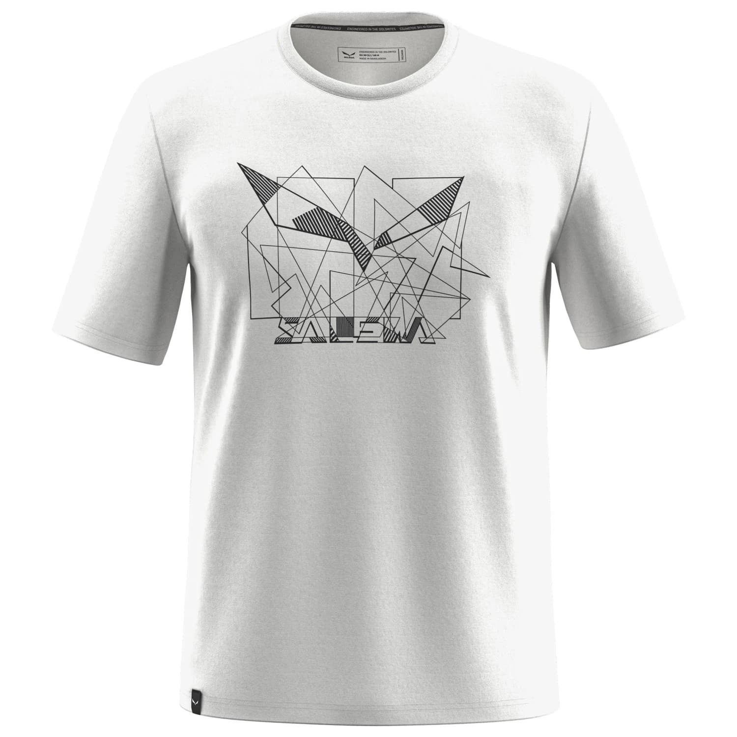 Мъжка спортна тениска Salewa Eagle Geometric T-Shirt Sport shirt - Optical White