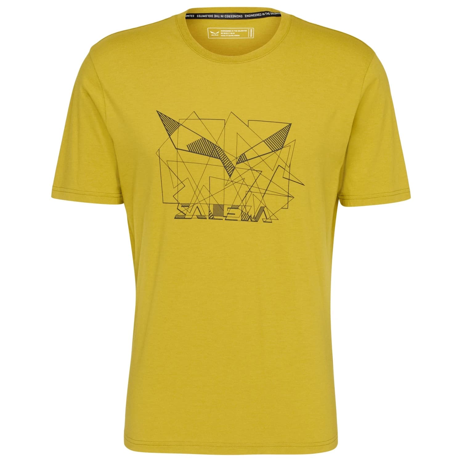 Спортна тениска Salewa Eagle Geometric T-Shirt Sport shirt - Olive Oil
