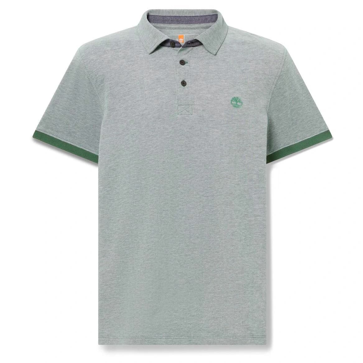 Мъжка поло тениска Timberland Baboosic Brook Oxford Short Sleeve Polo shirt - Pineneedle