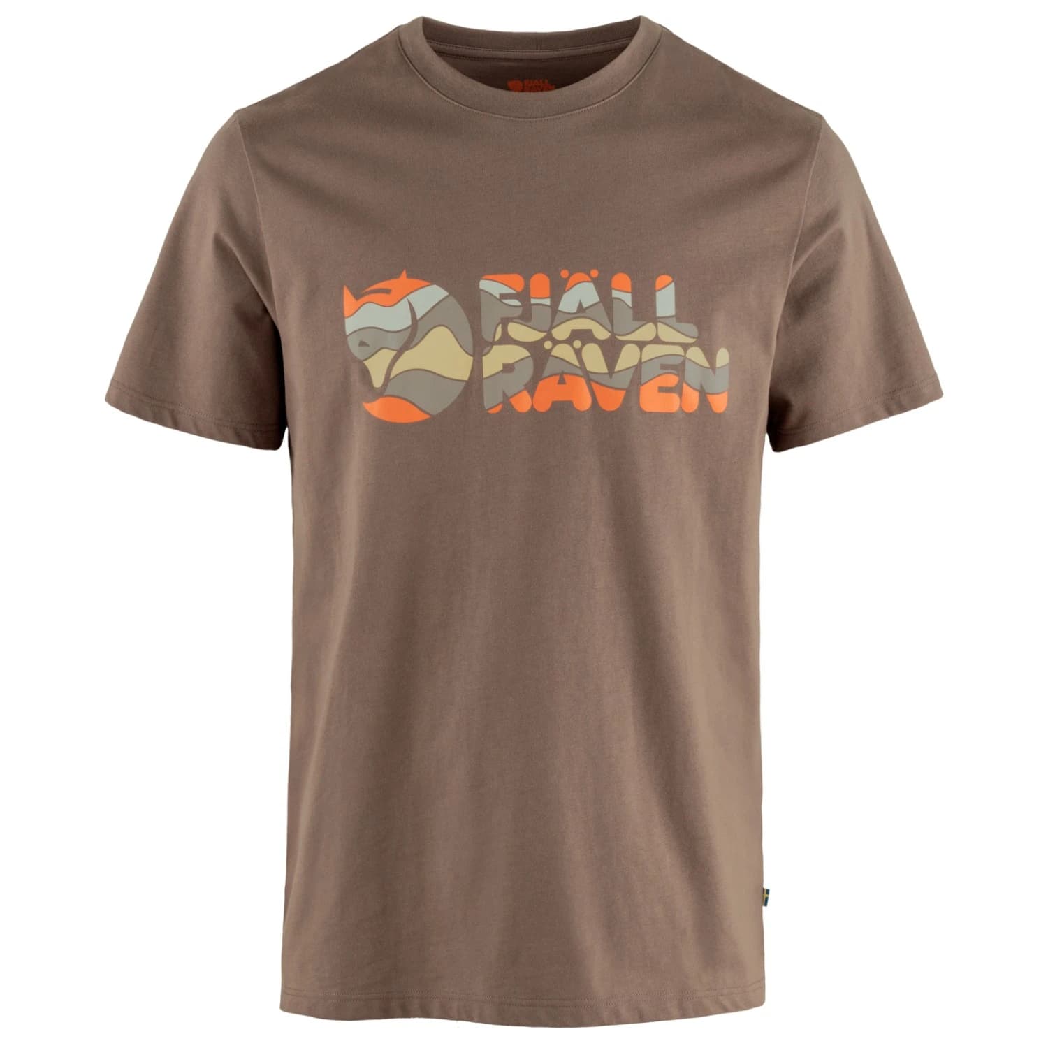 Мъжка тениска Fjällräven Multicolor Logo T-Shirt - Suede Brown