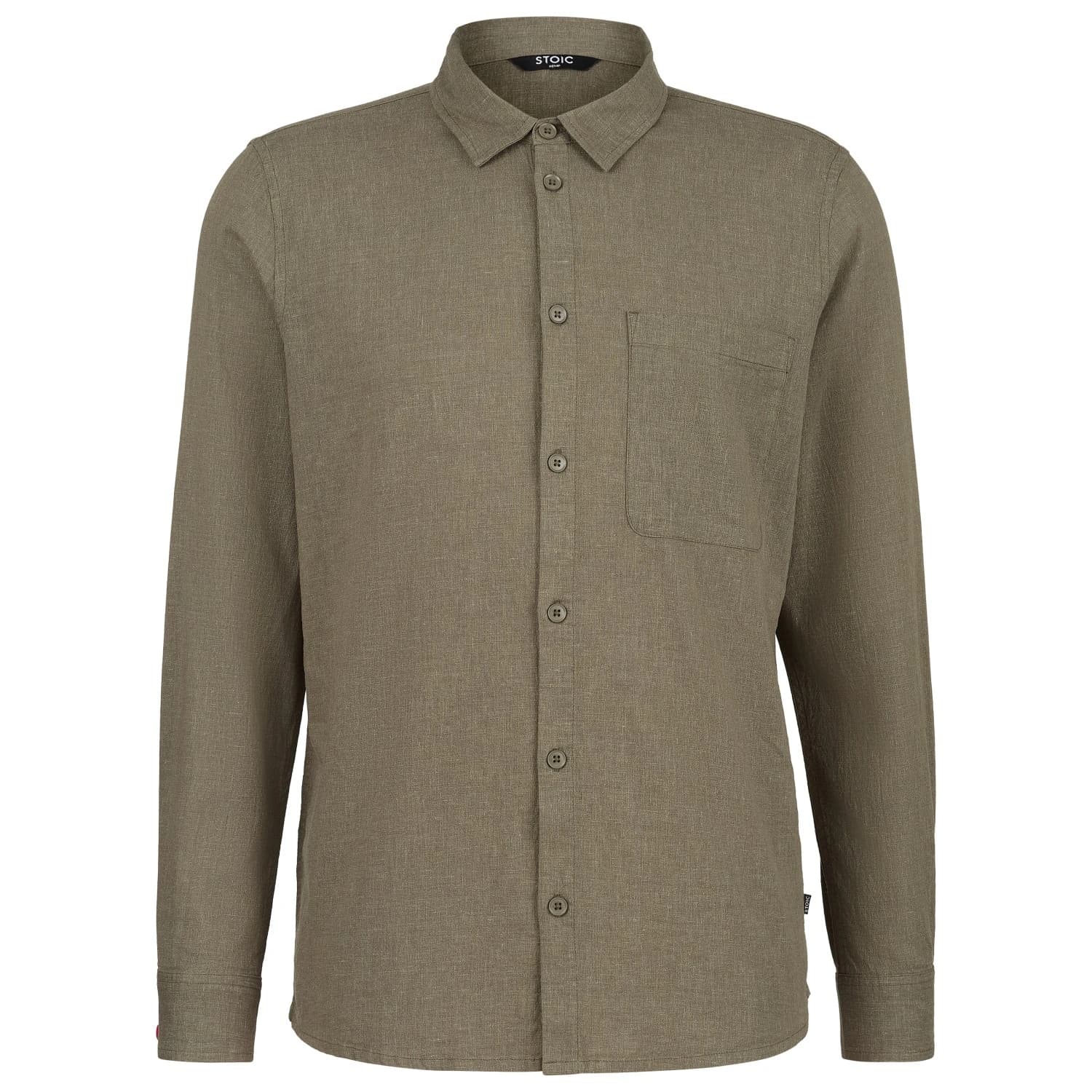 Мъжка риза с копчета Stoic Hemp54 BjurholmSt. L/S Shirt - Olive Green