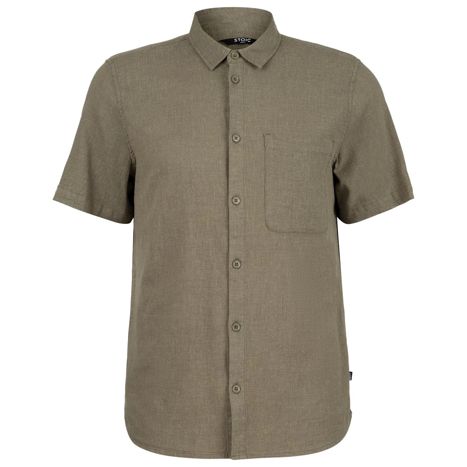 Мъжка риза с копчета Stoic Hemp54 BjurholmSt. S/S Shirt - Olive Green