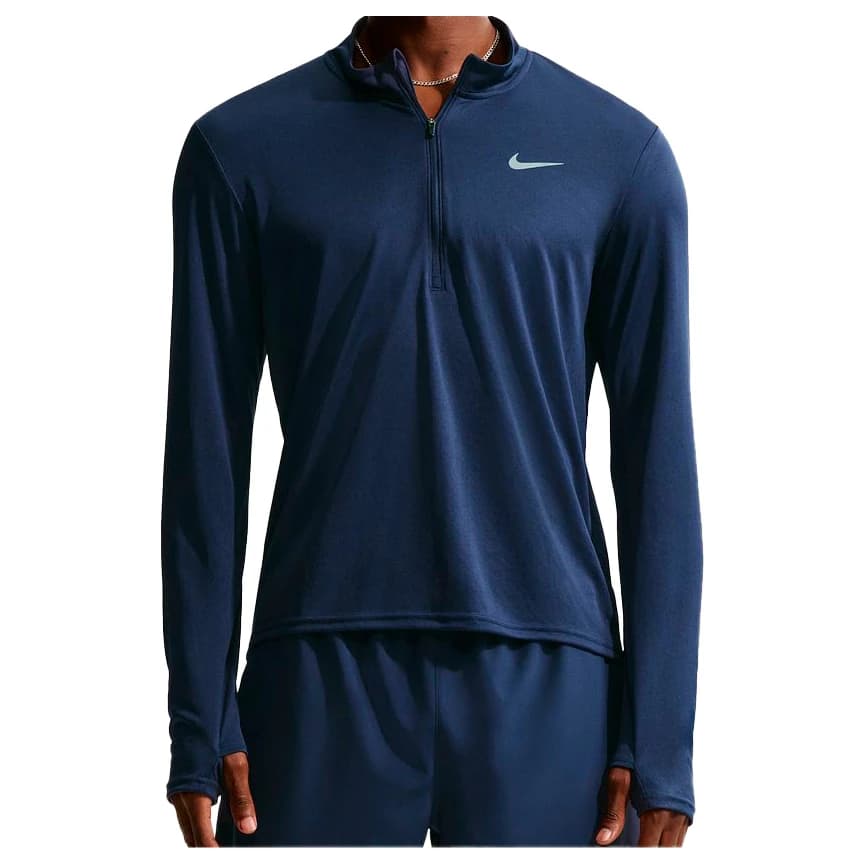 Мъжка тениска Nike Pacer Dri-Fit 1/2-Zip Running Top Running shirt - Midnight Navy / Reflective Silver