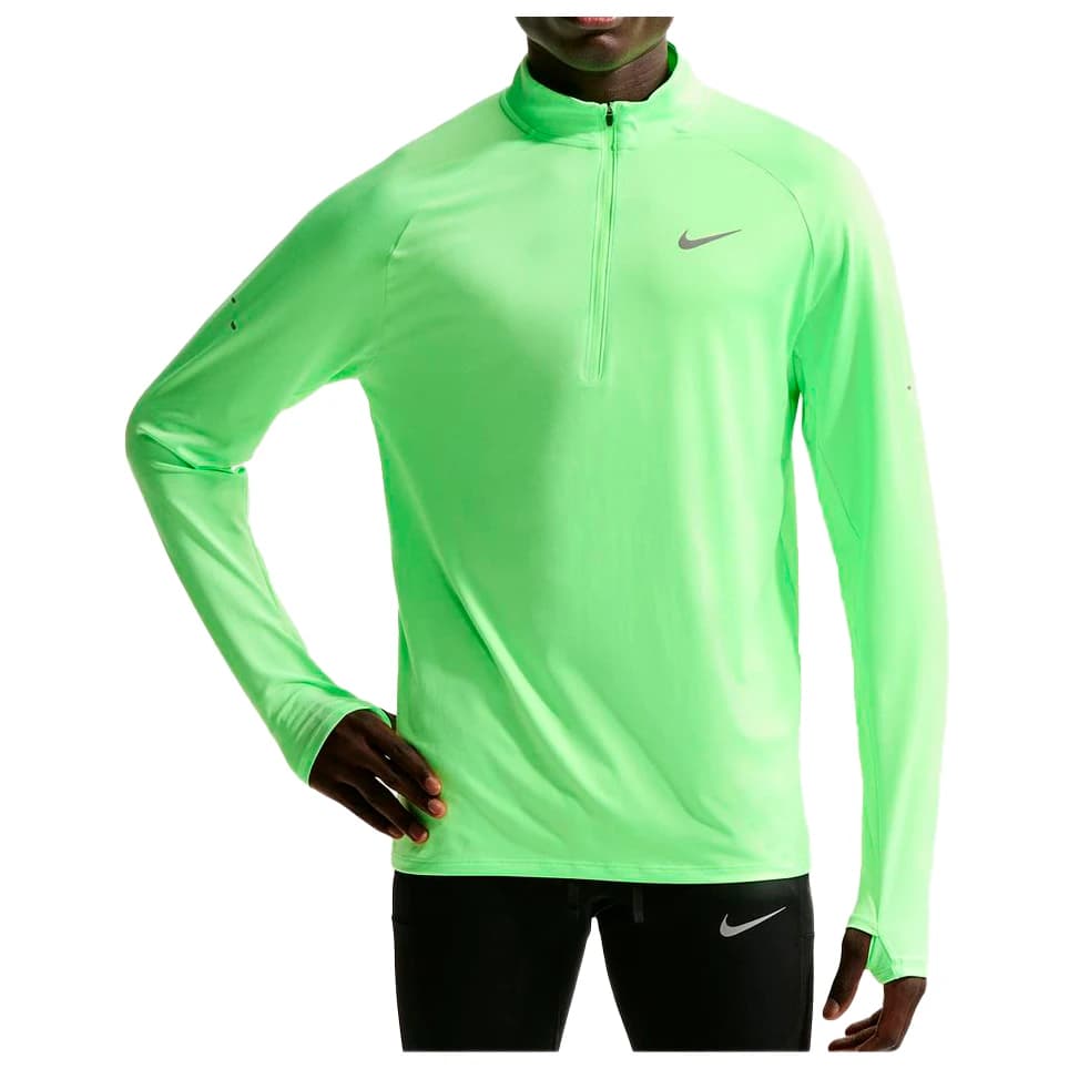 Мъжка тениска Nike Stride Dri-Fit 1/2-Zip Midlayer Running Top Running shirt - Lime Blast / Reflective Silver