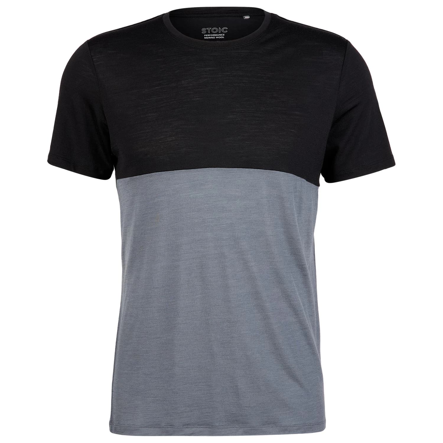 Мъжка мериносова блуза Stoic MerinoChill MMXX. Göteborg Colorblock Tee Merino shirt - Black / Ink Grey