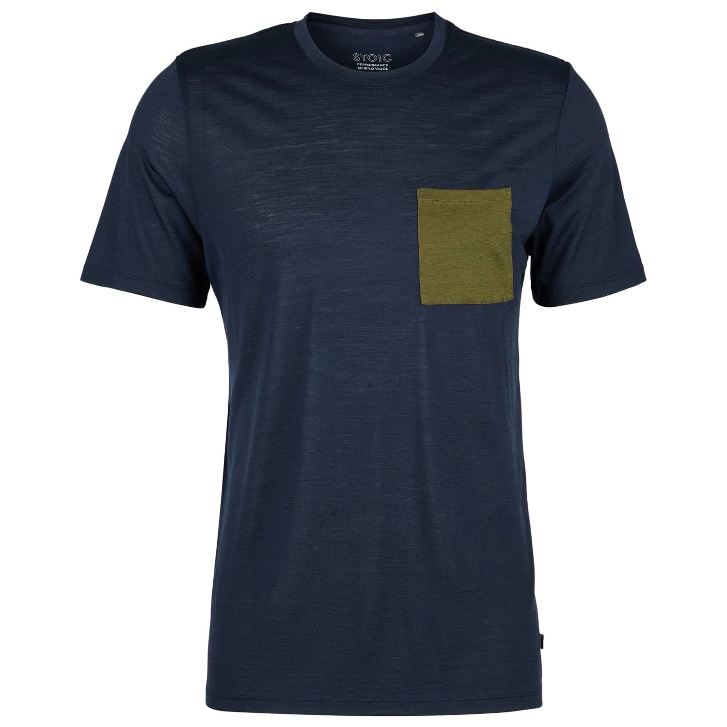 Мъжка мериносова блуза Stoic MerinoChill MMXX. Göteborg Pocket Tee Merino shirt - Dark Navy / Olive