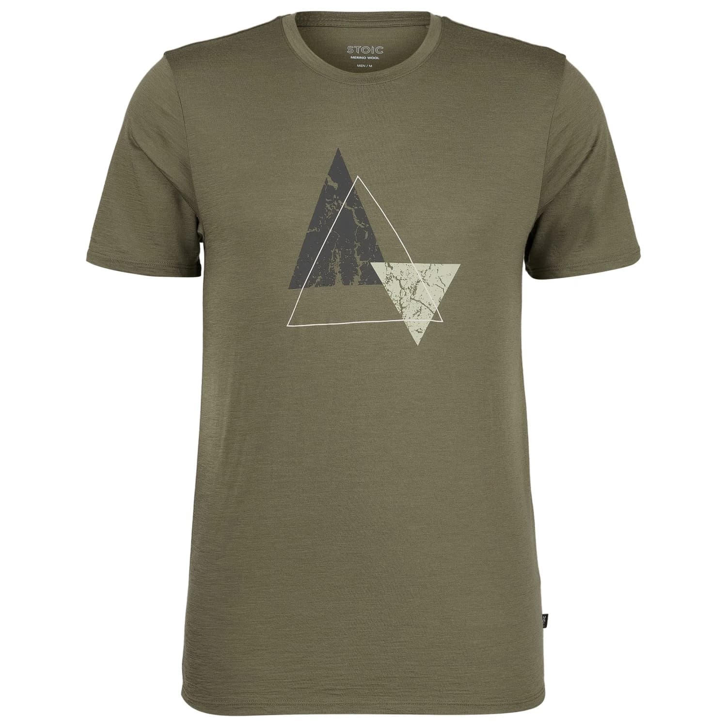 Мъжка мериносова блуза Stoic Merino155 LaholmSt. Print T-Shirt Peak Merino shirt - Olive Green