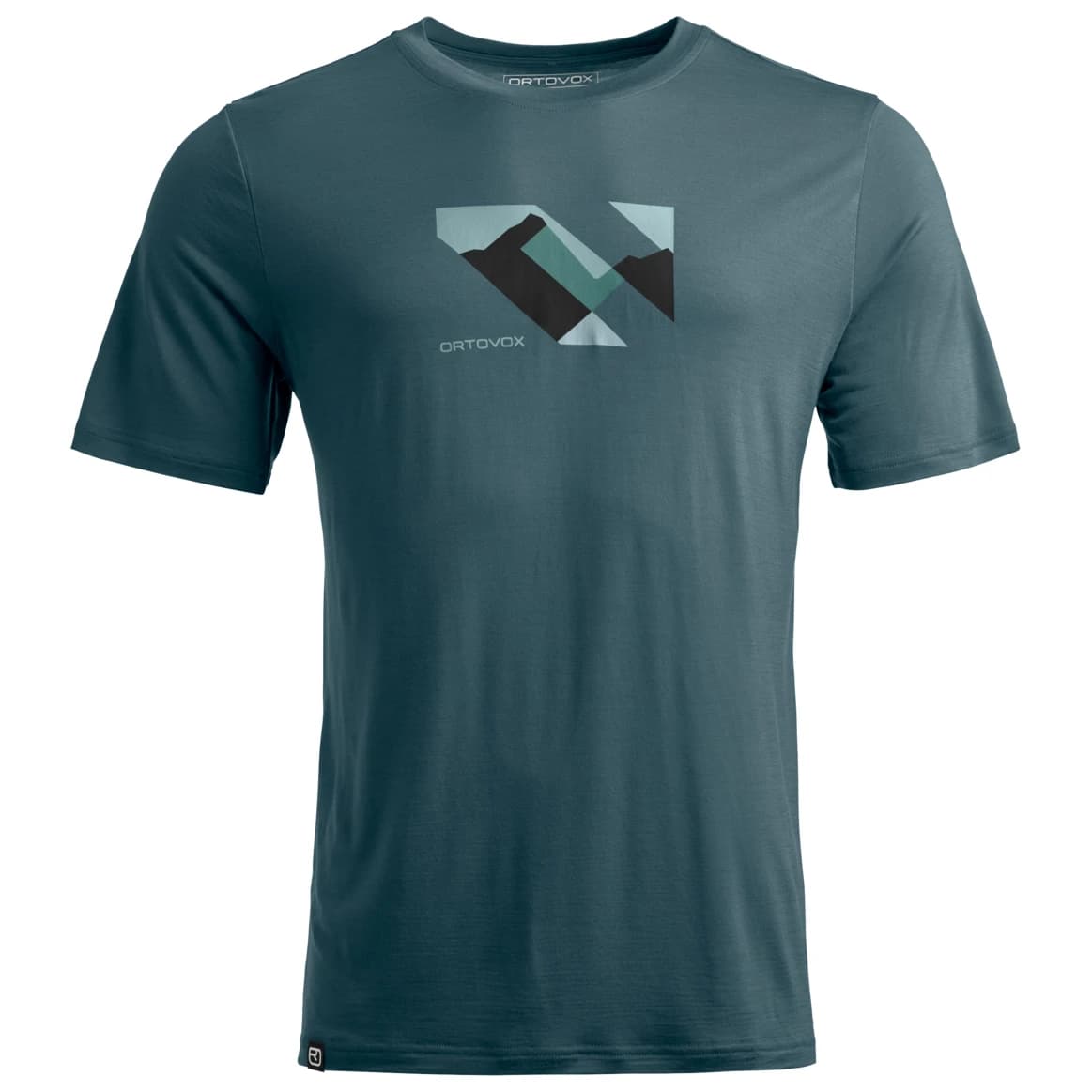 Мъжка мериносова блуза Ortovox 140 Cool Landscape T-Shirt Merino shirt - Dark Arctic Grey