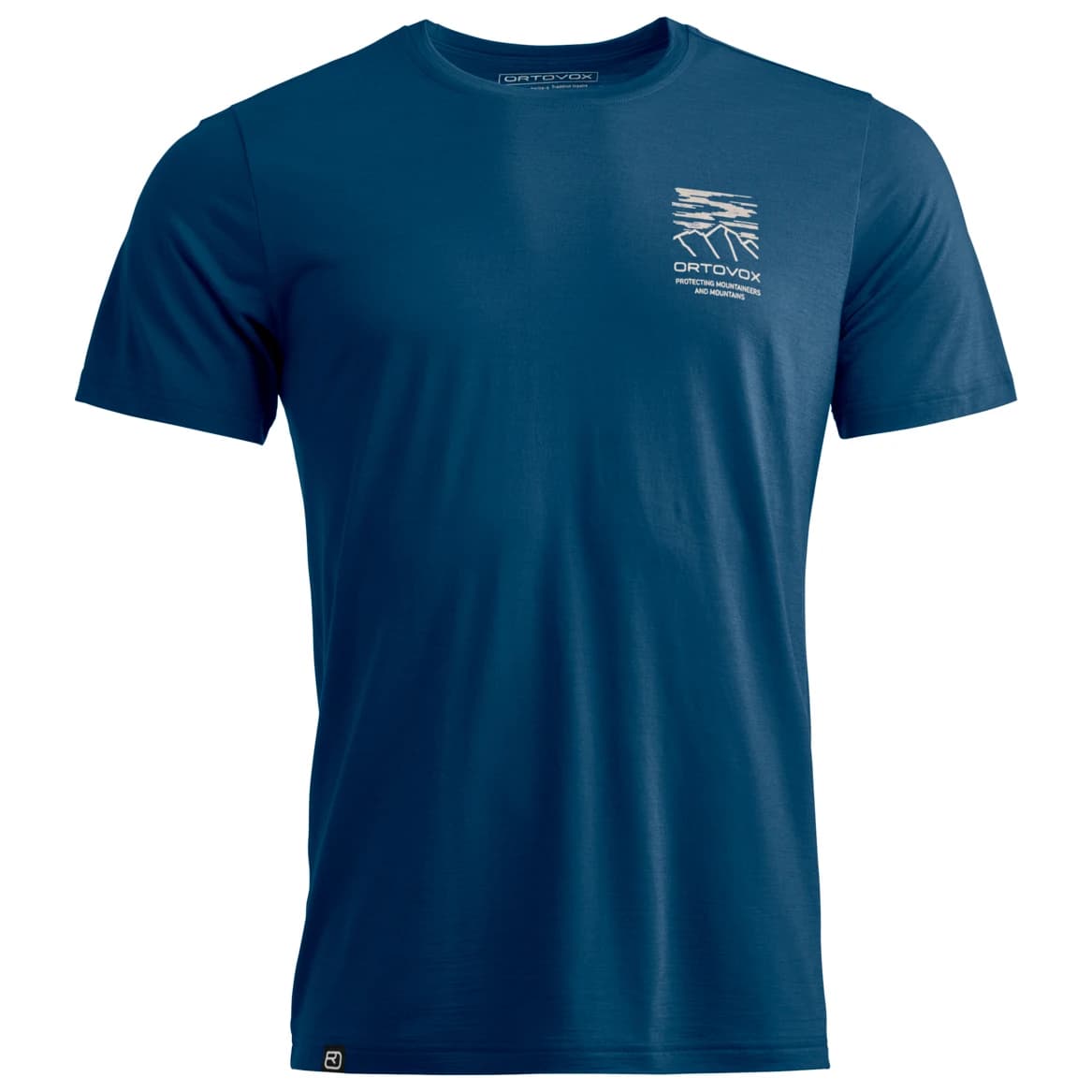 Мъжка мериносова блуза Ortovox 150 Cool Mountain Mission T-Shirt Merino shirt - Deep Ocean