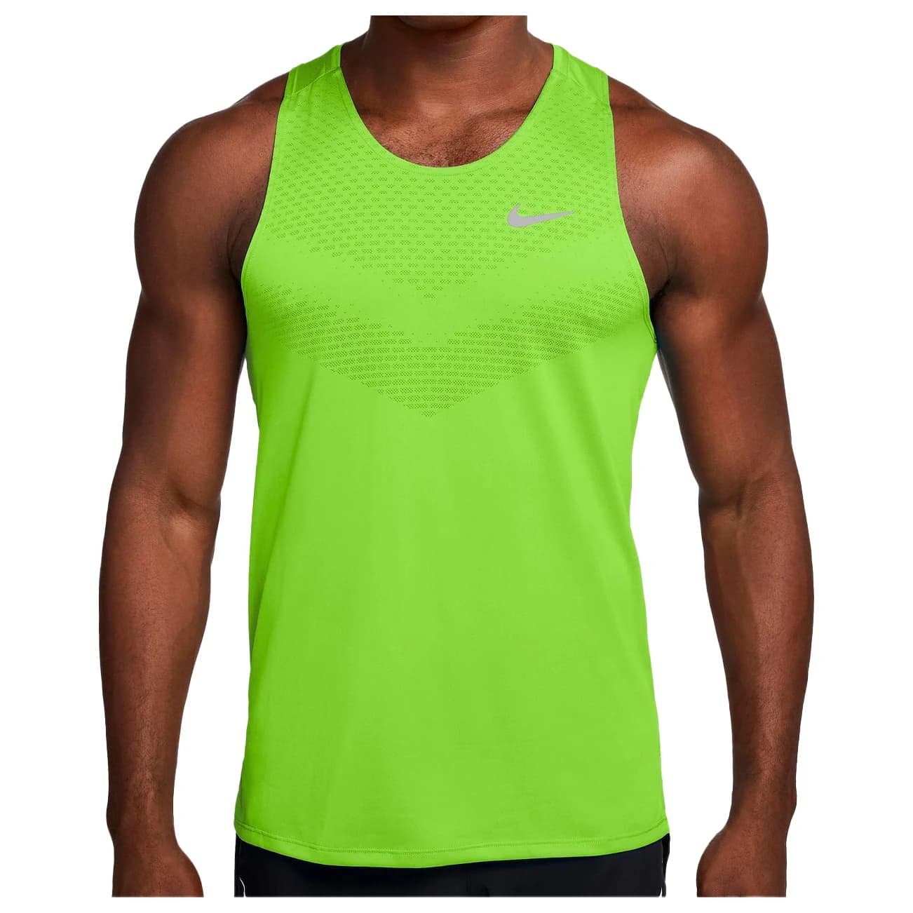 Мъжки потник с широка презрамка Nike Stride Dri-Fit ADV Running Tank Top - Volt Ice / Reflective Silver