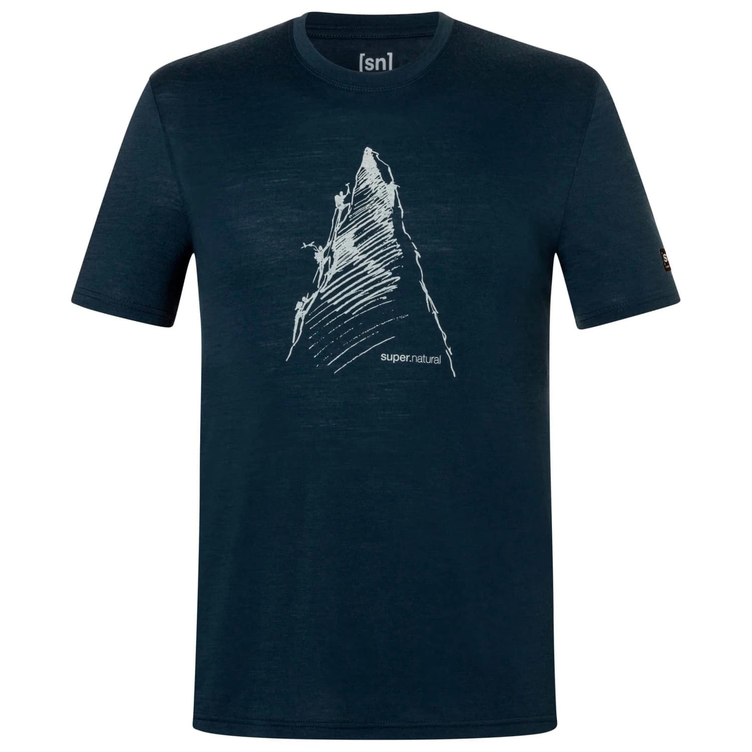 Мъжка мериносова блуза super.natural Ascenders Tee Merino shirt - Blueberry / Feather Grey