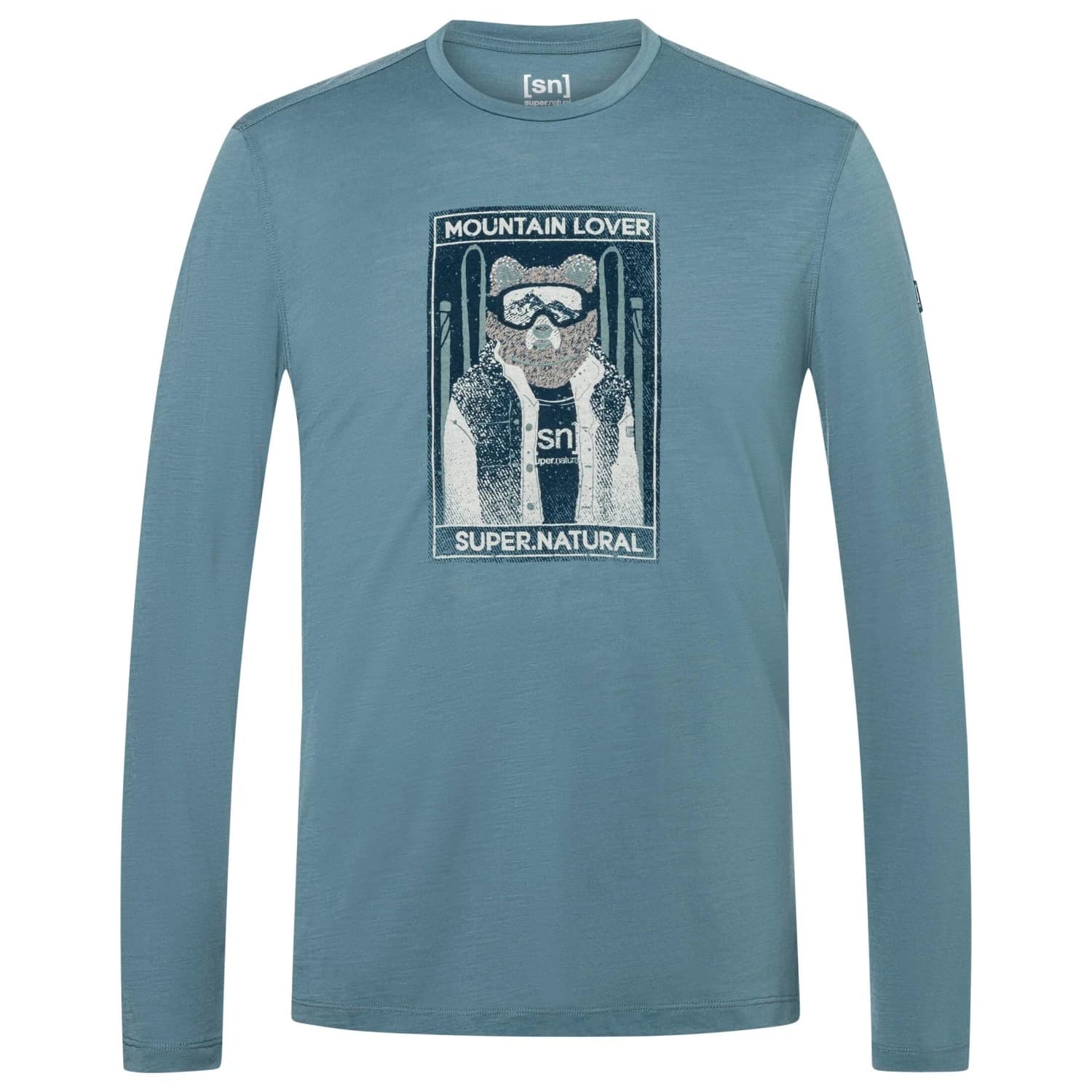 Мъжка блуза с дълъг ръкав super.natural Bearski L/S Longsleeve - Stormy Weather / Various
