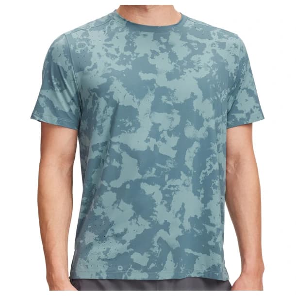 Мъжка тениска Under armour Launch Elite Print S/S Running shirt - Serpentine / Jasper Blue