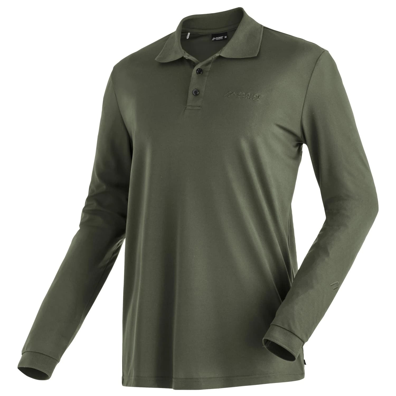 Поло тениска Maier Sports Ulrich L/S Polo shirt - Green Goose