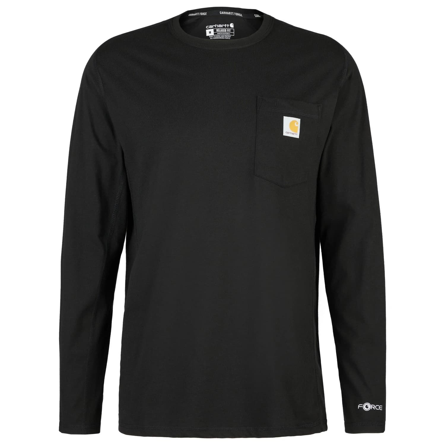 Мъжка блуза с дълъг ръкав Carhartt Midweight L/S Pocket T-Shirt Longsleeve - Black