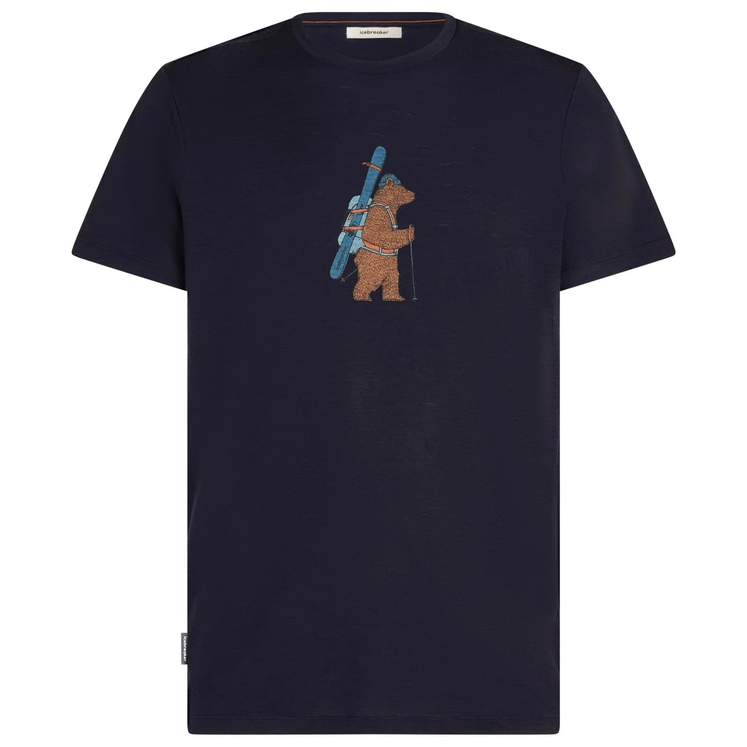 Мъжка мериносова блуза Icebreaker Merino 150 Tech Lite S/S Tee Bear Tour Merino shirt - Midnight Navy