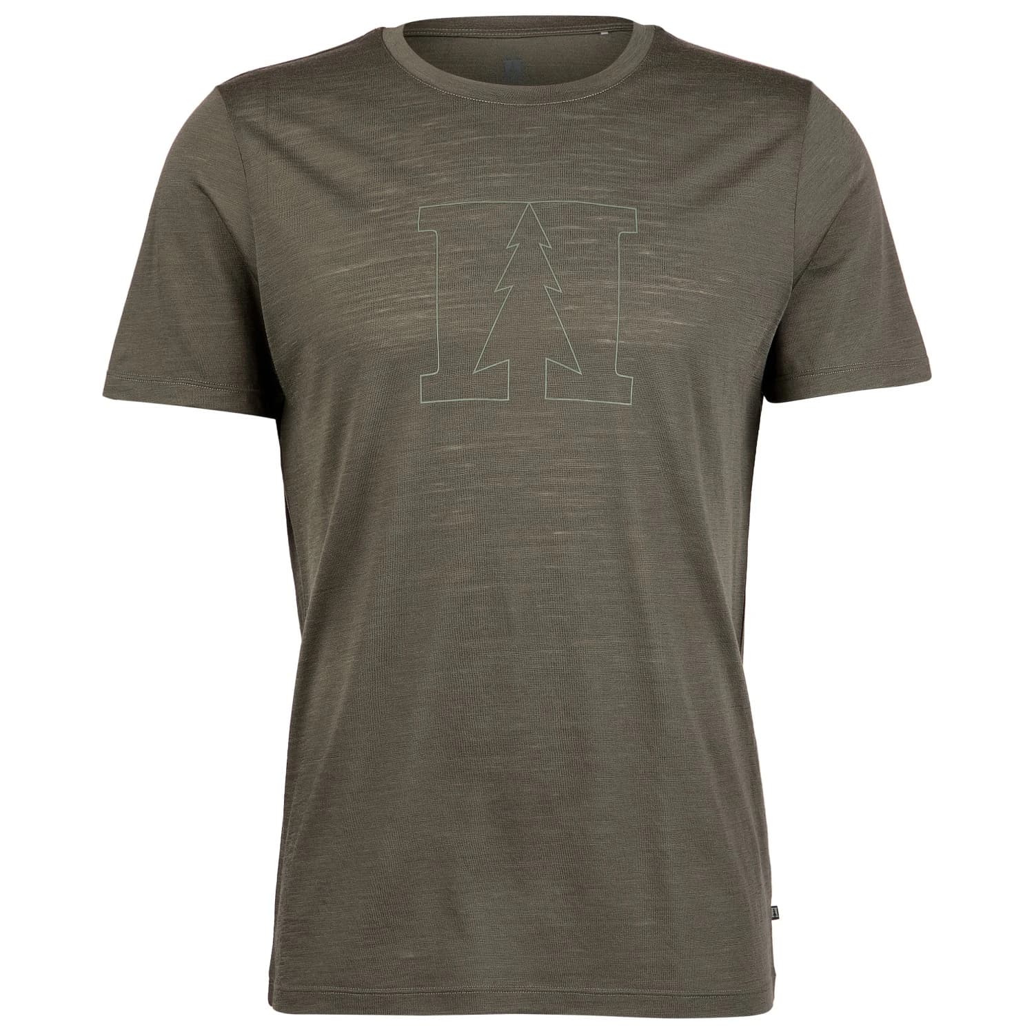 Мъжка мериносова блуза Heber Peak MerinoMix150 PineconeHe. Logo T-Shirt Merino shirt - Olive Nights