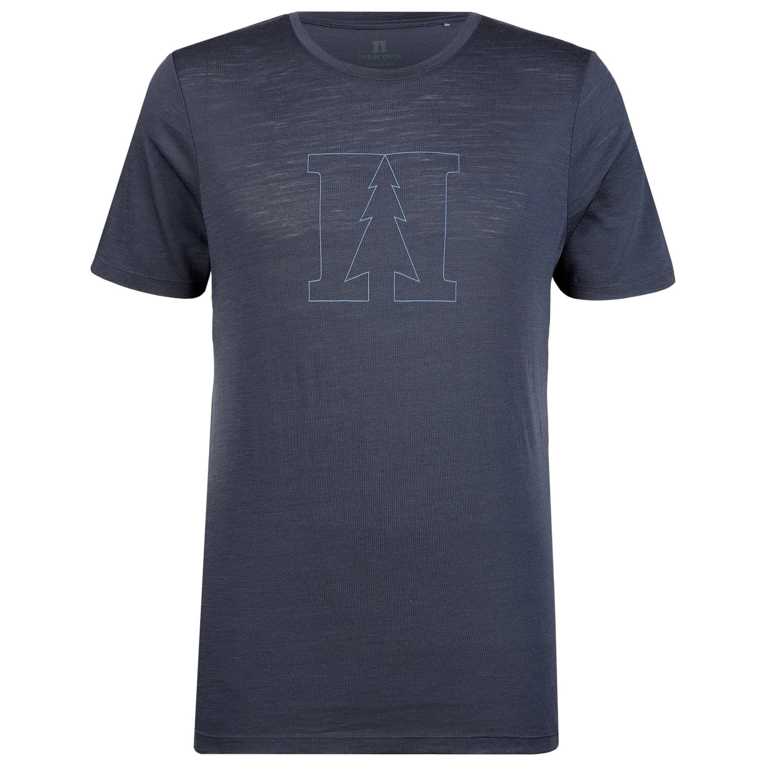 Мъжка мериносова блуза Heber Peak MerinoMix150 PineconeHe. Logo T-Shirt Merino shirt - Dark Night Blue