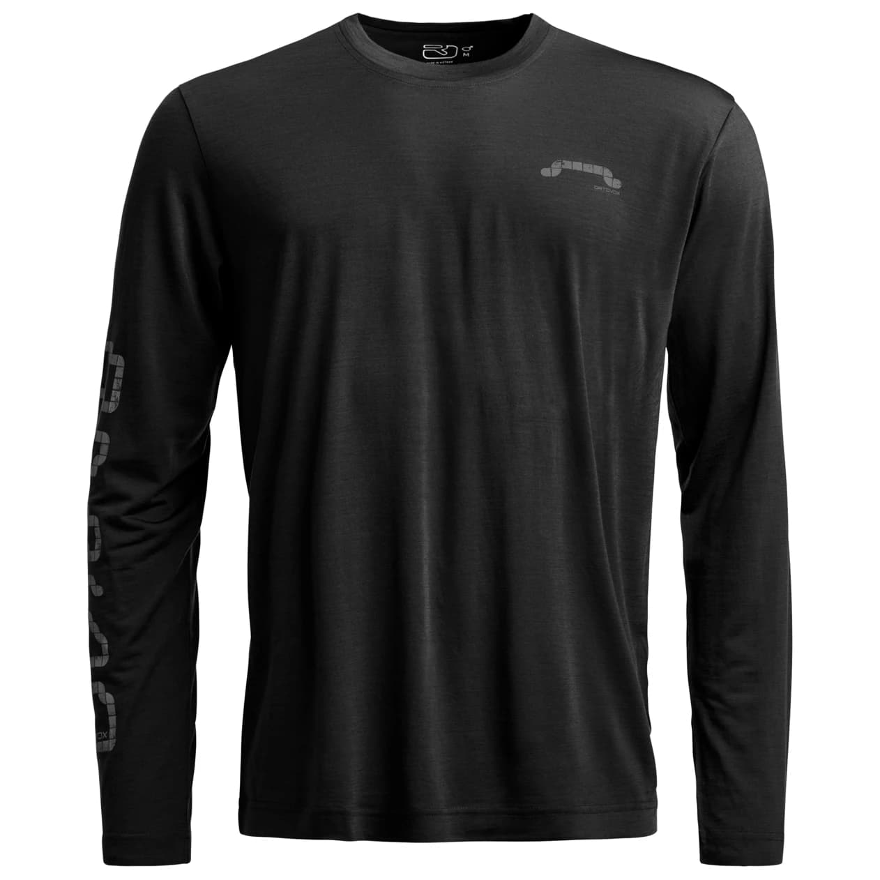 Мъжка мериносова блуза Ortovox 150 Cool Pillow L/S Sport shirt - Black Raven