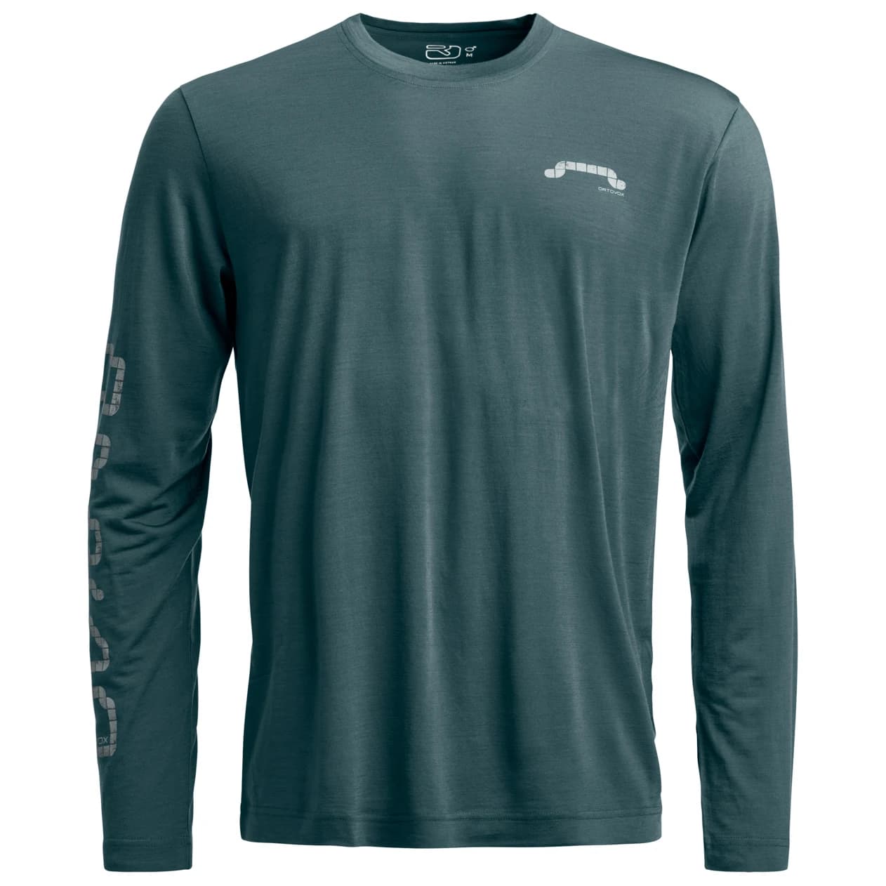 Мъжка мериносова блуза Ortovox 150 Cool Pillow L/S Sport shirt - Dark Arctic Grey