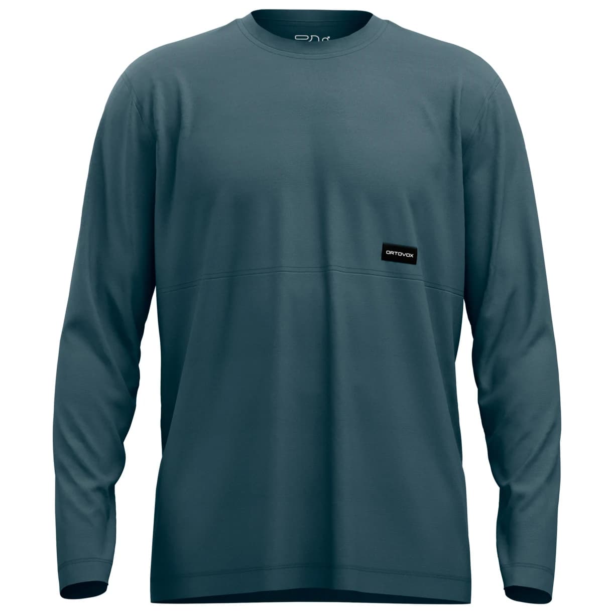 Мъжка мериносова блуза Ortovox 185 Merino Patch L/S Merino shirt - Dark Arctic Grey