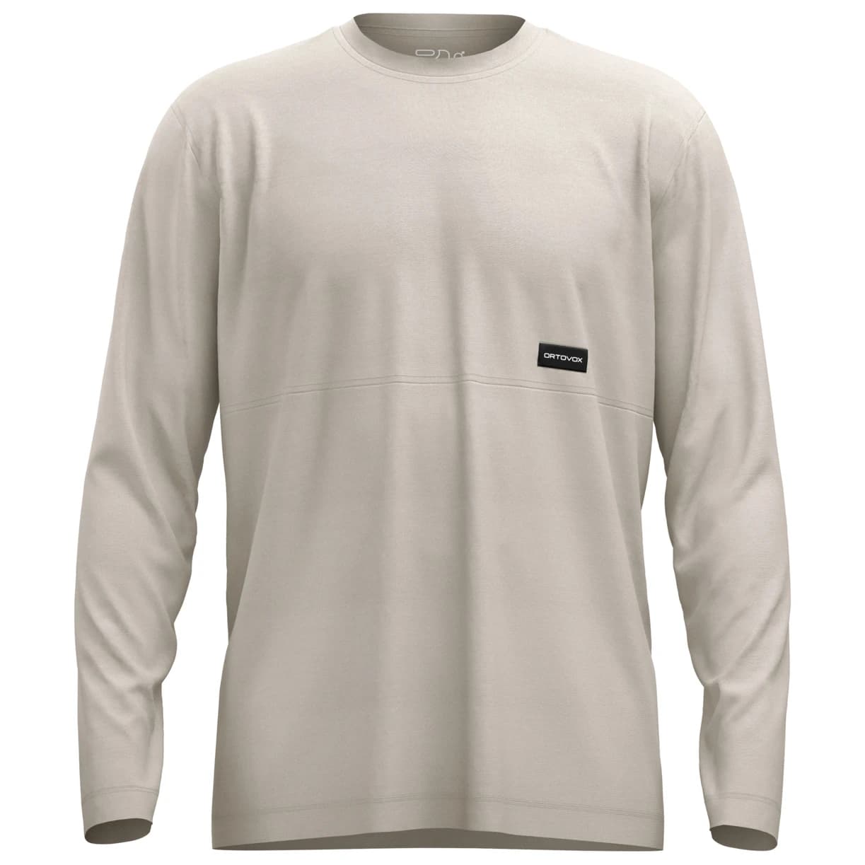 Мъжка мериносова блуза Ortovox 185 Merino Patch L/S Merino shirt - White Tea